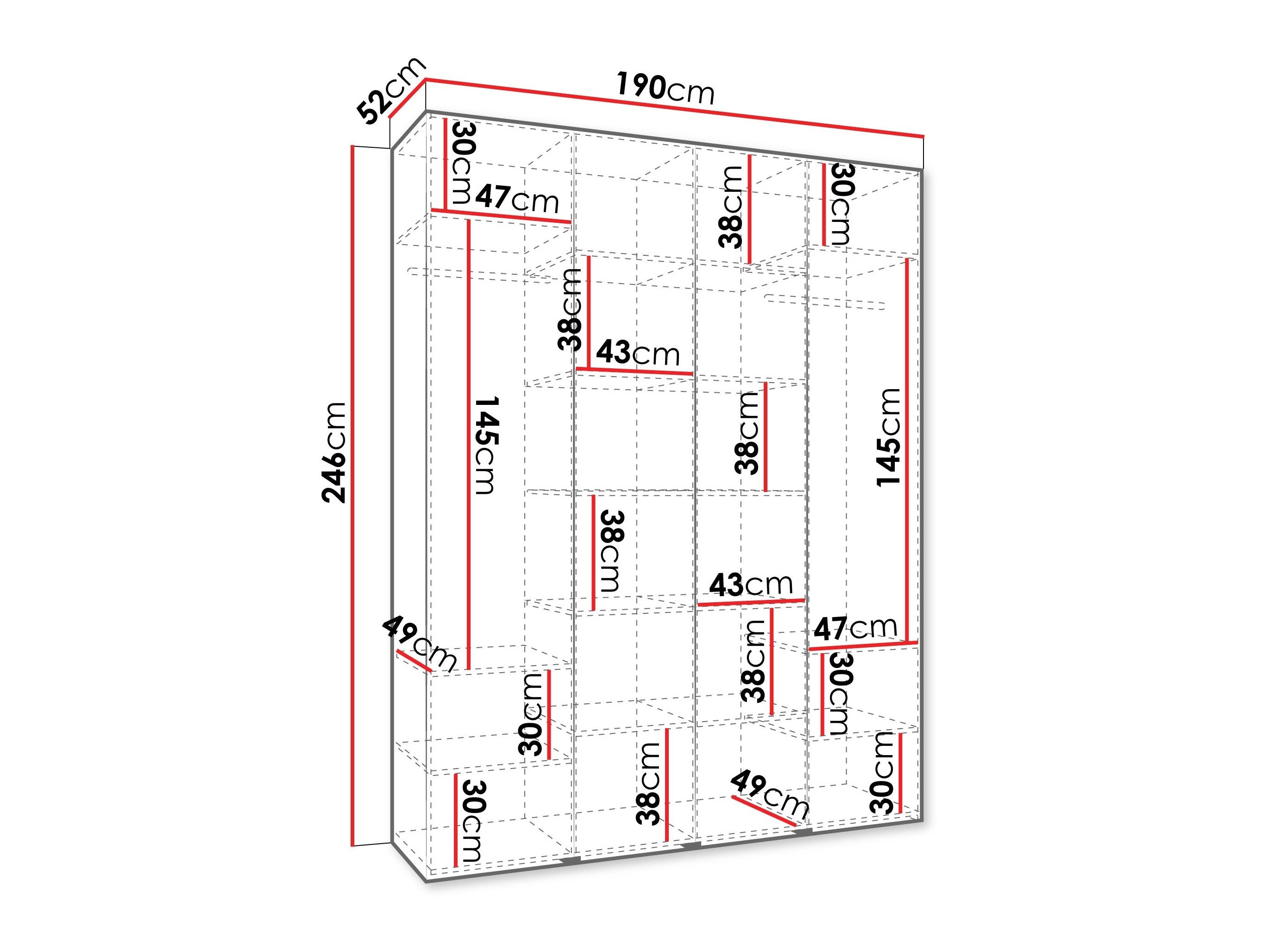 Armoire Hartford 574 (Blanc)