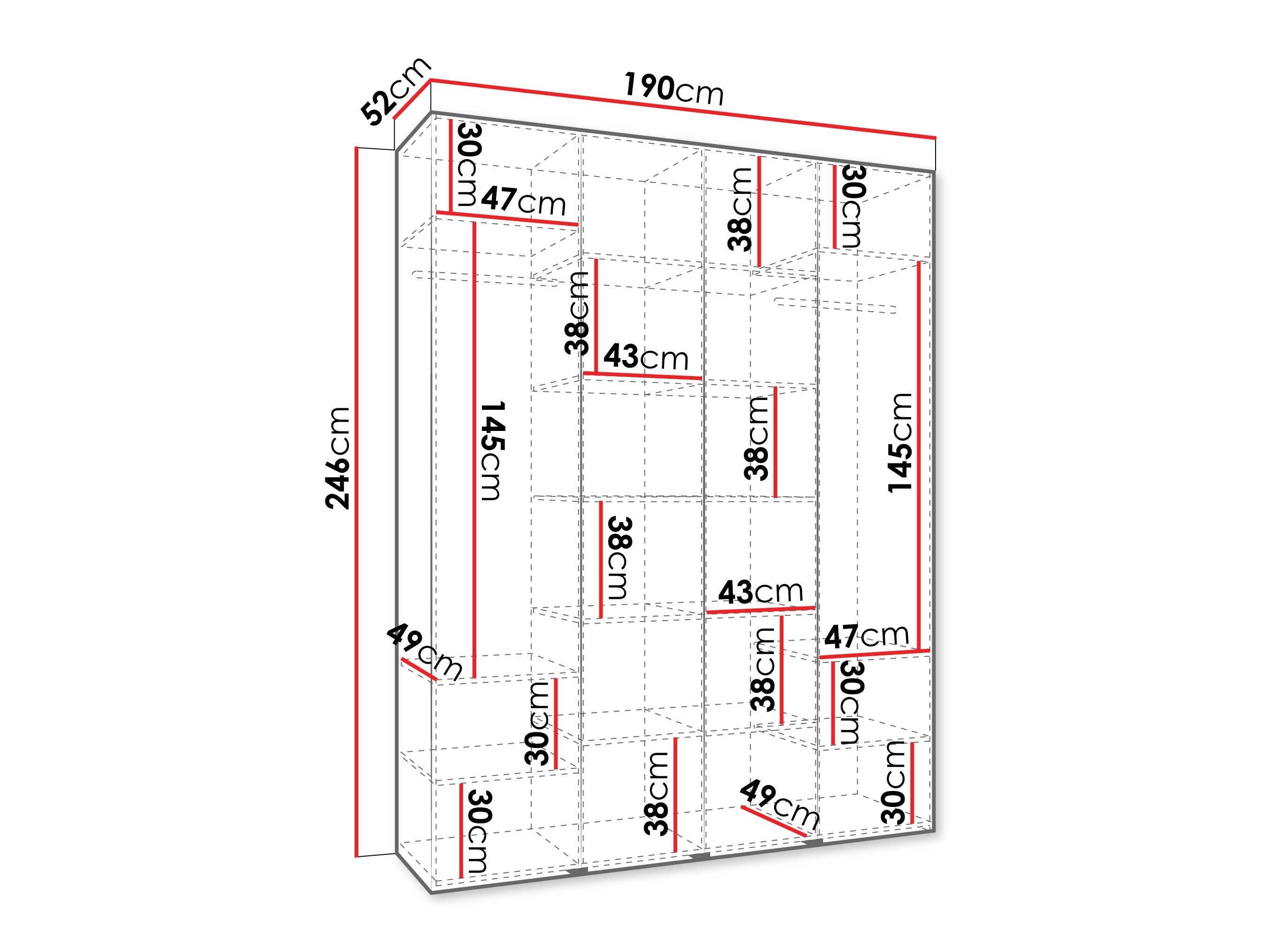 Armoire Hartford 574 (Blanc)