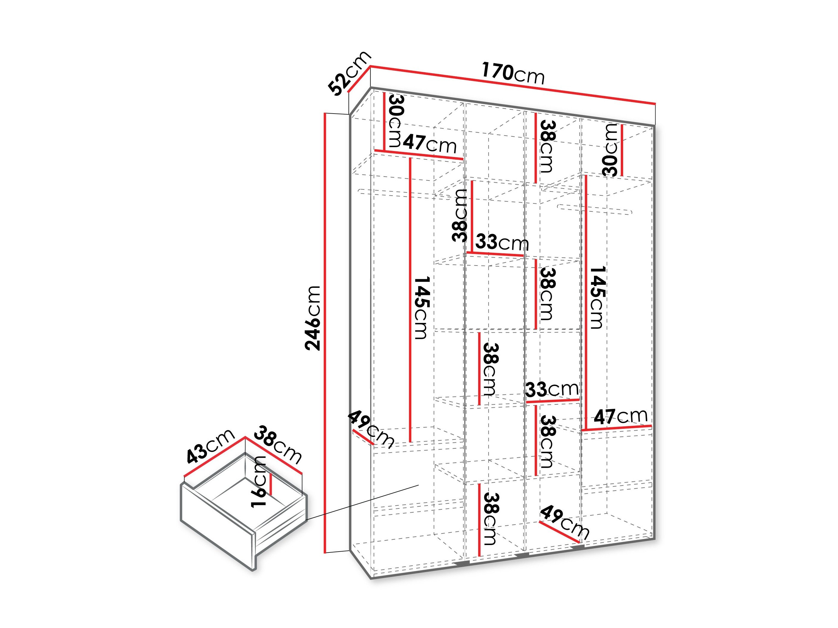 Armoire Hartford 574 (Cachemire)