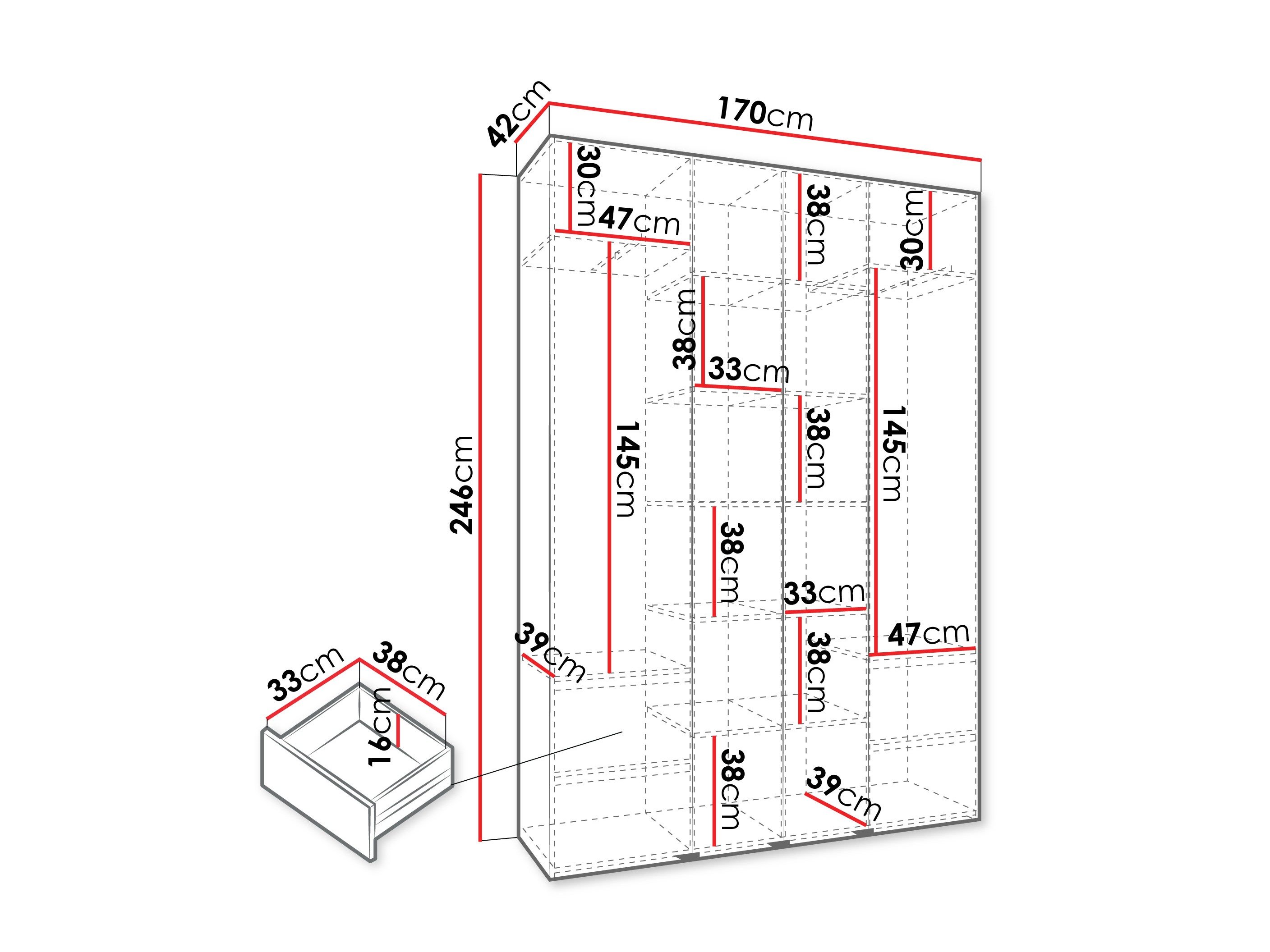Armoire Hartford 574 (Cachemire)