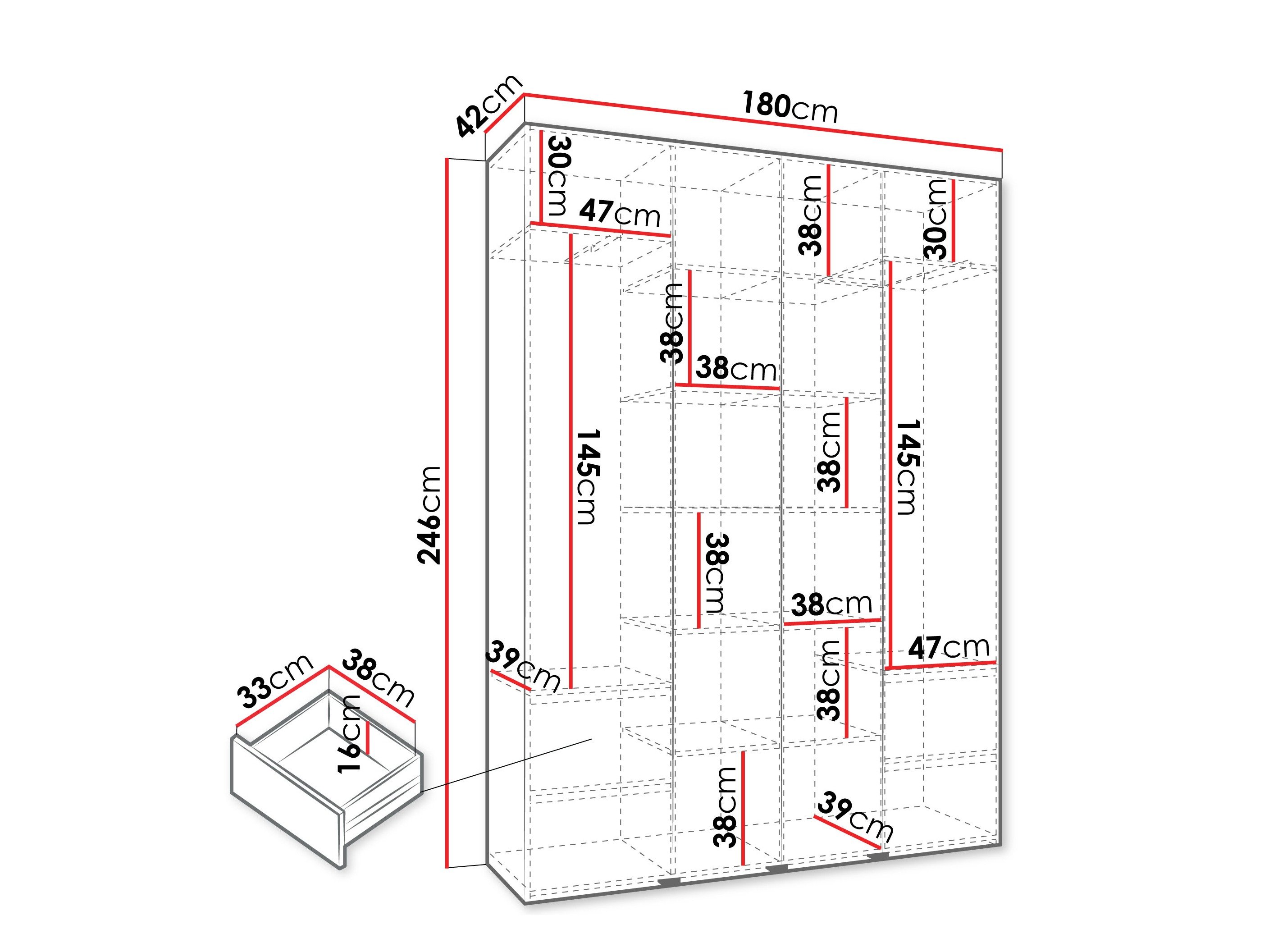 Armoire Hartford 574 (Cachemire)