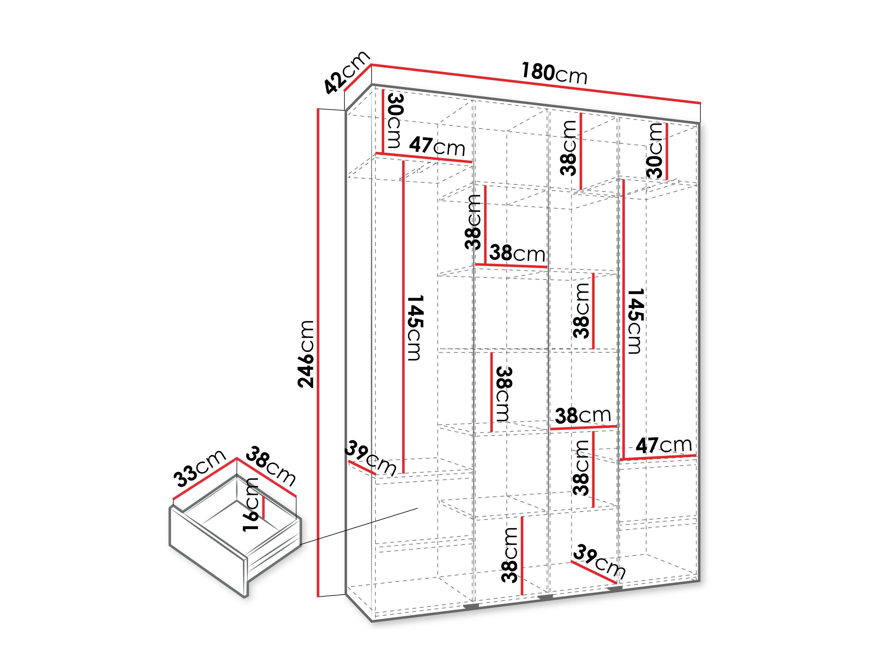 Armoire Hartford 574 (Cachemire)