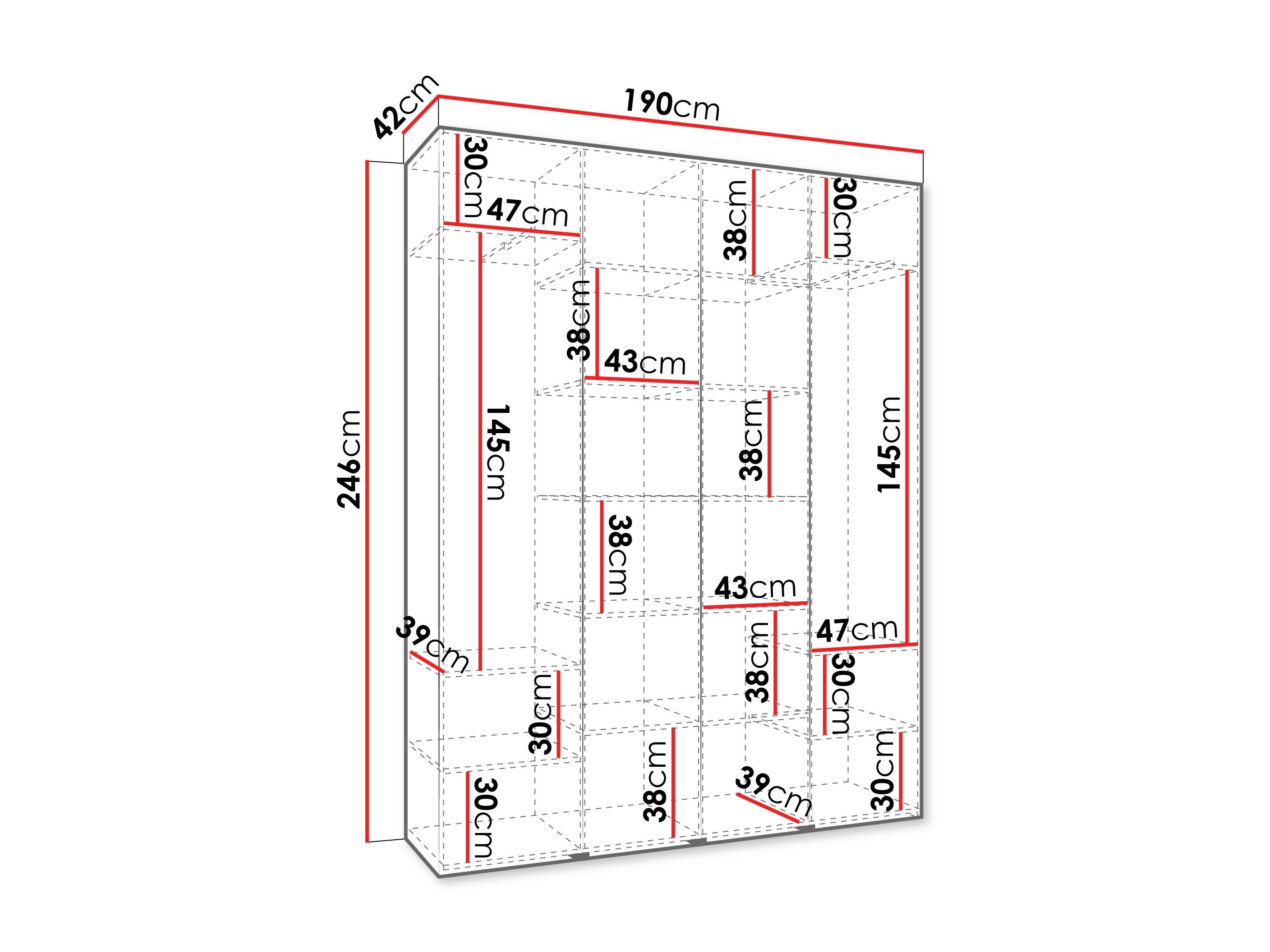 Armoire Hartford 574 (Cachemire)