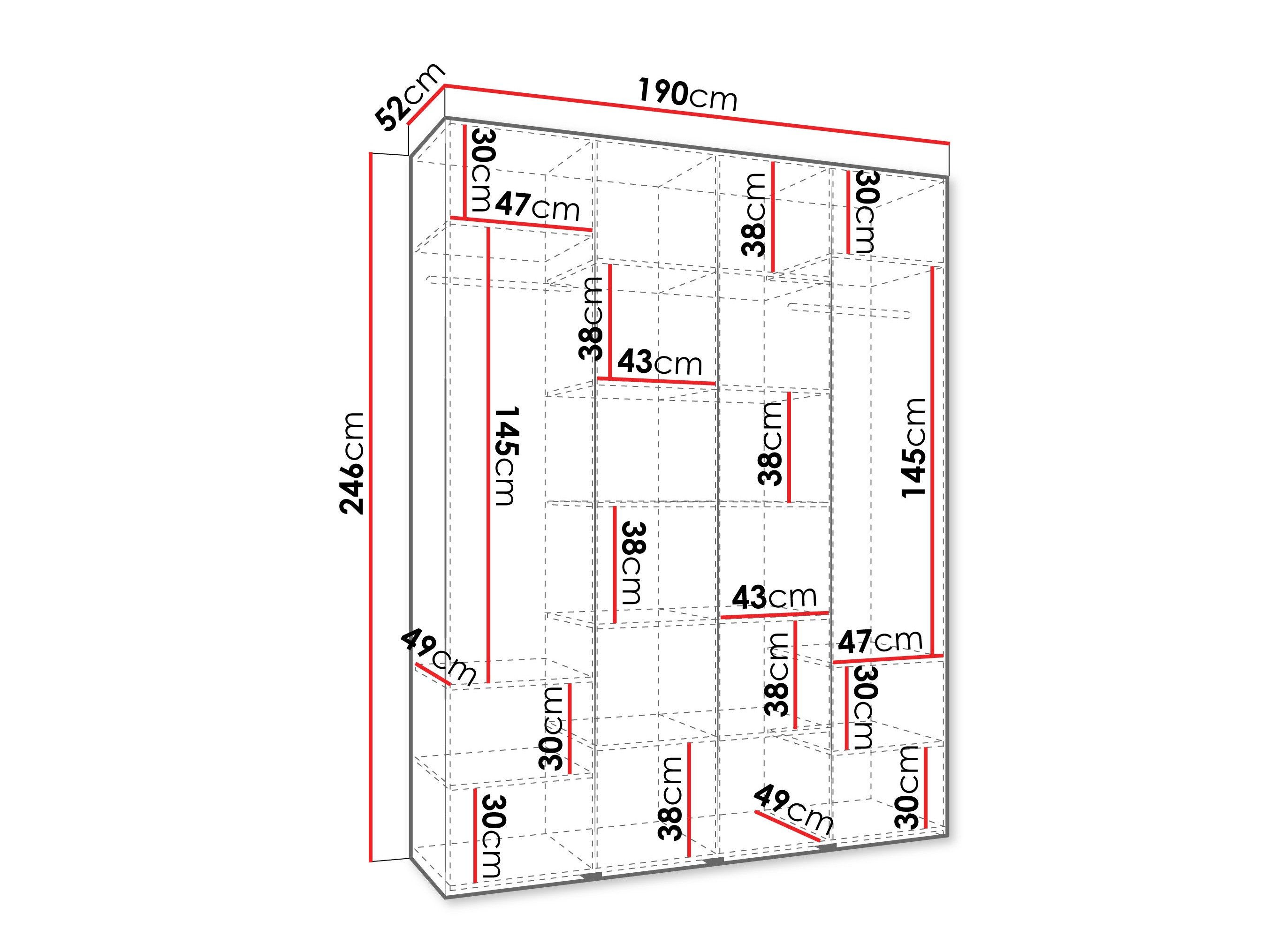 Armoire Hartford 574 (Cachemire)