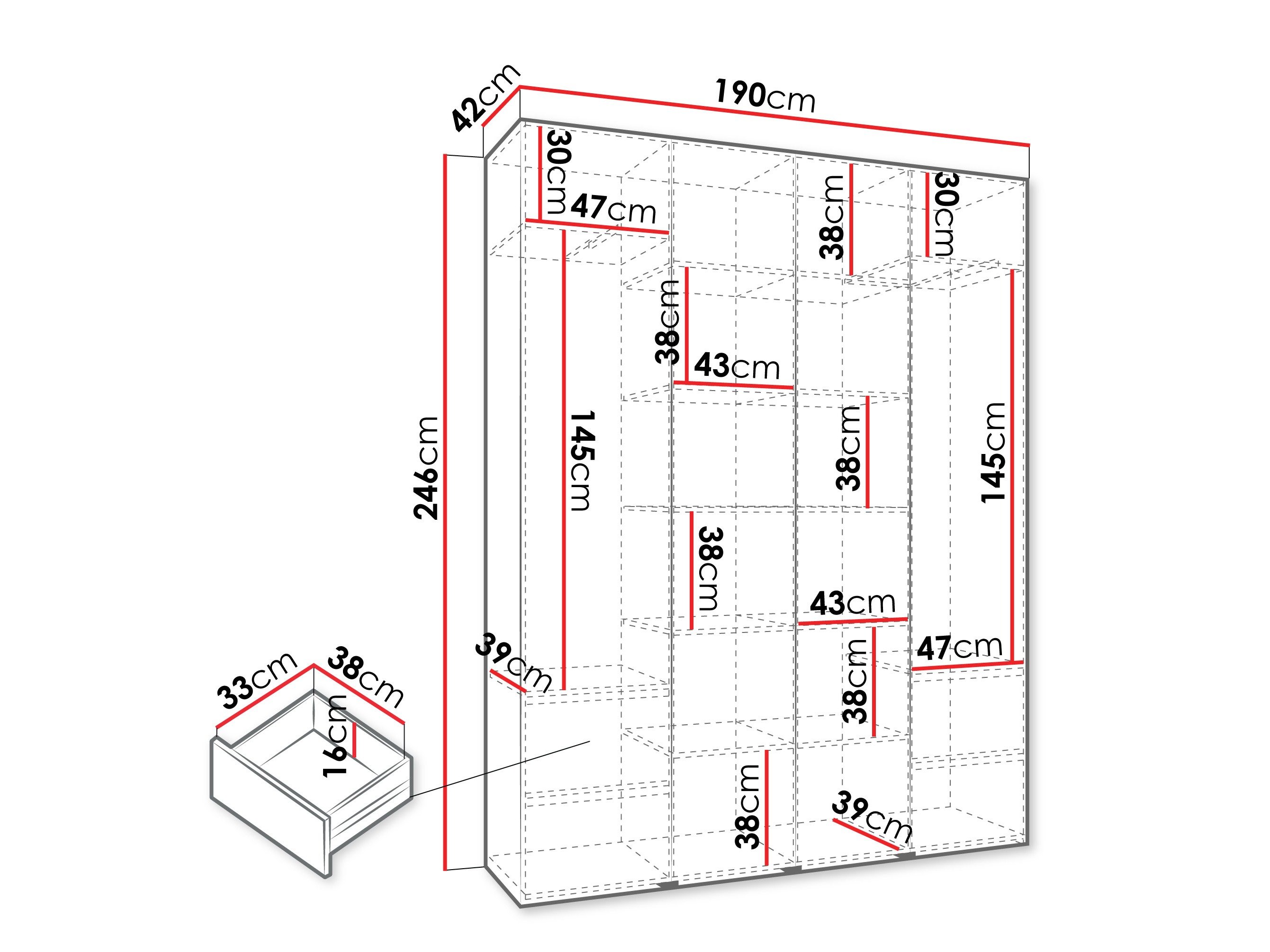 Armoire Hartford 574 (Cachemire)