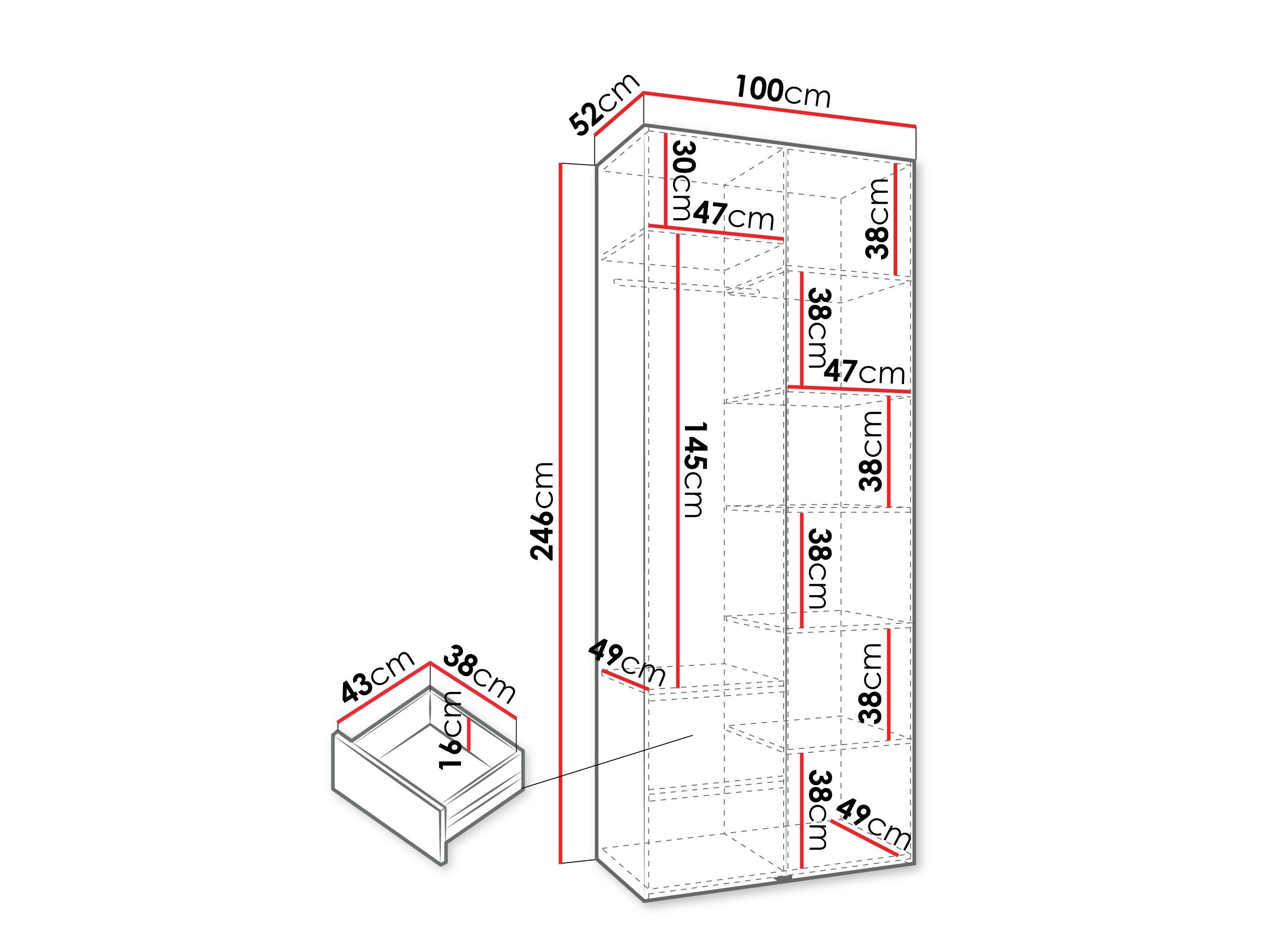 Armoire Hartford 540 (Blanc)
