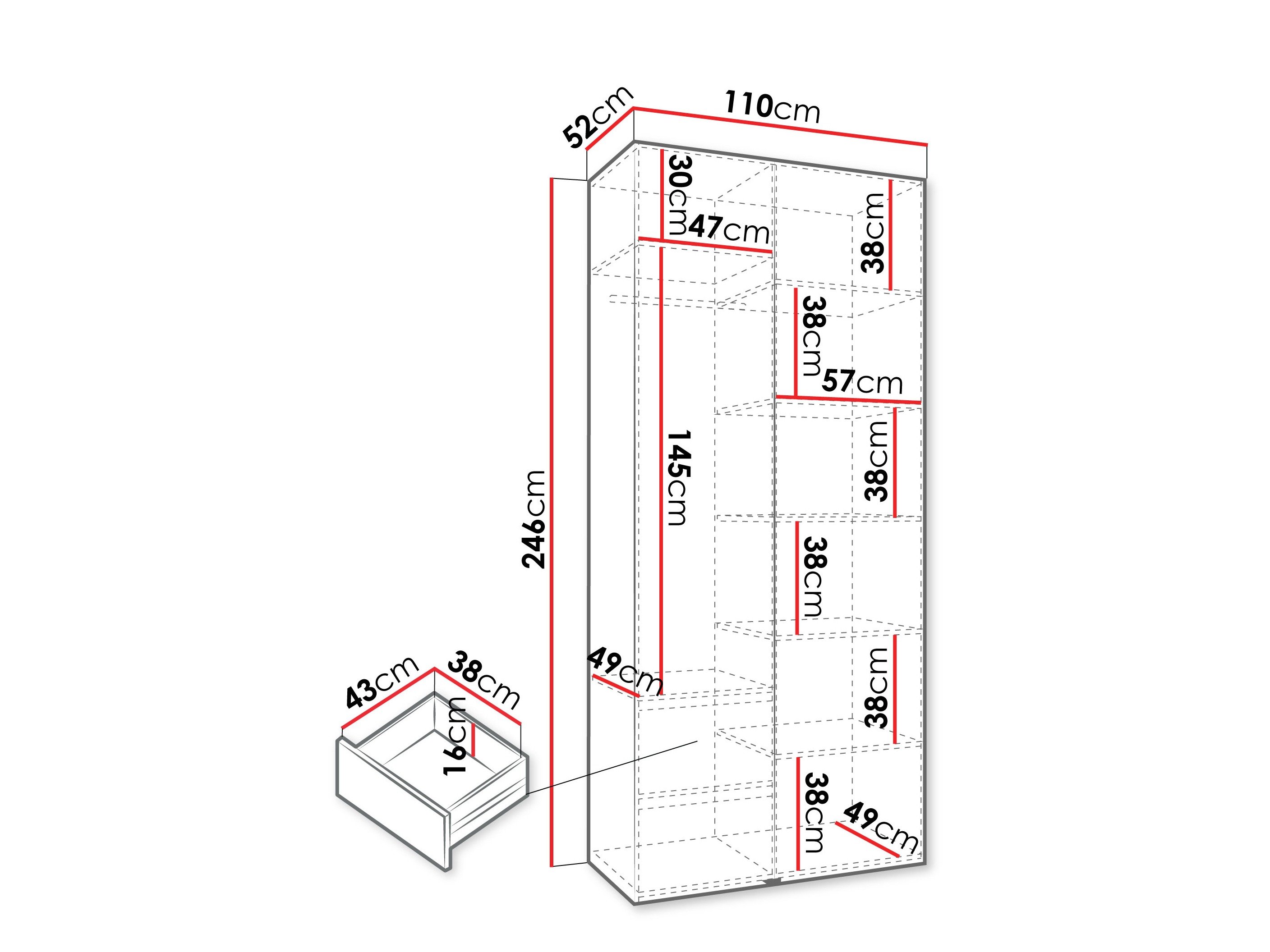 Armoire Hartford 540 (Blanc)