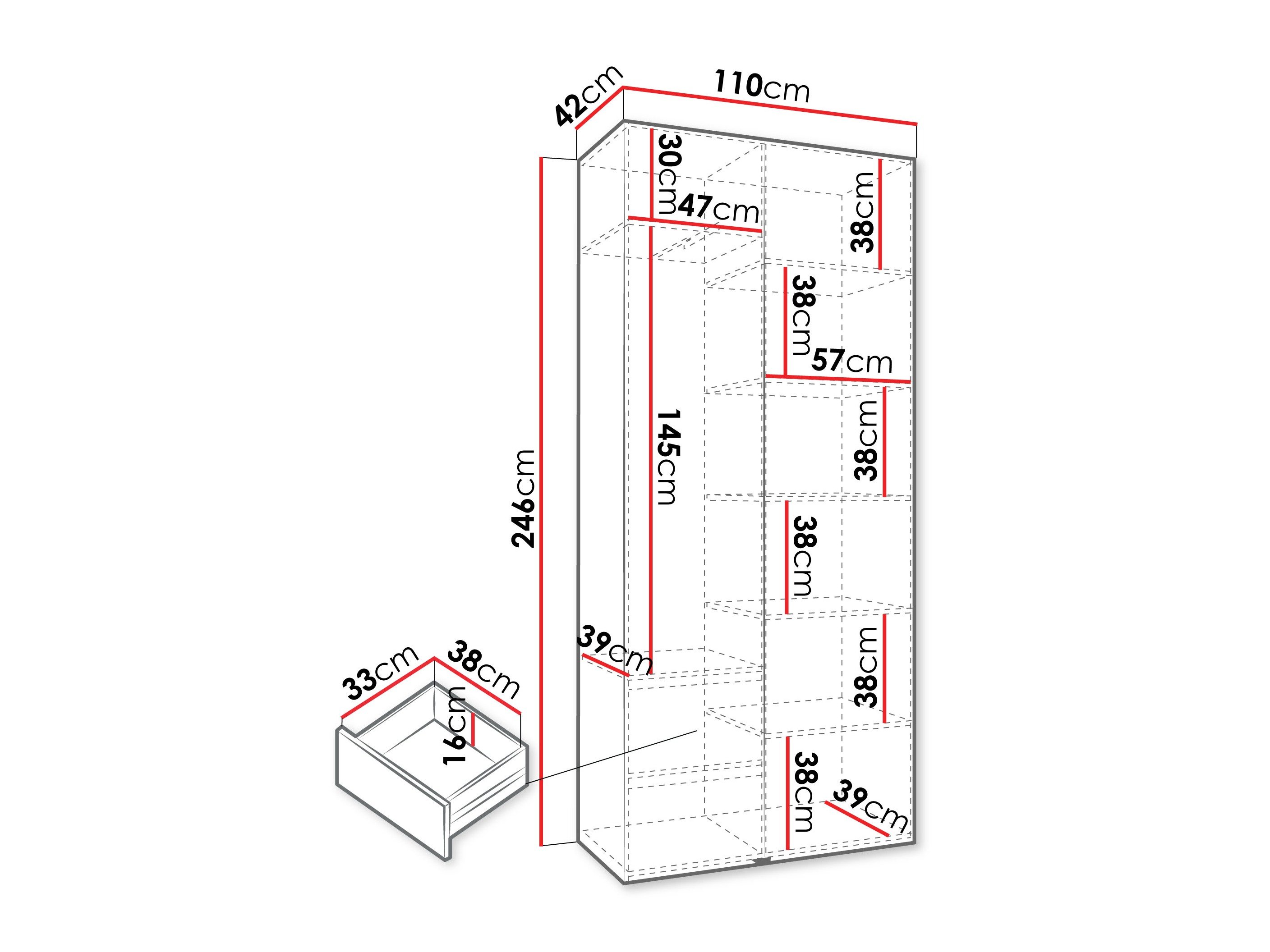 Armoire Hartford 540 (Blanc)