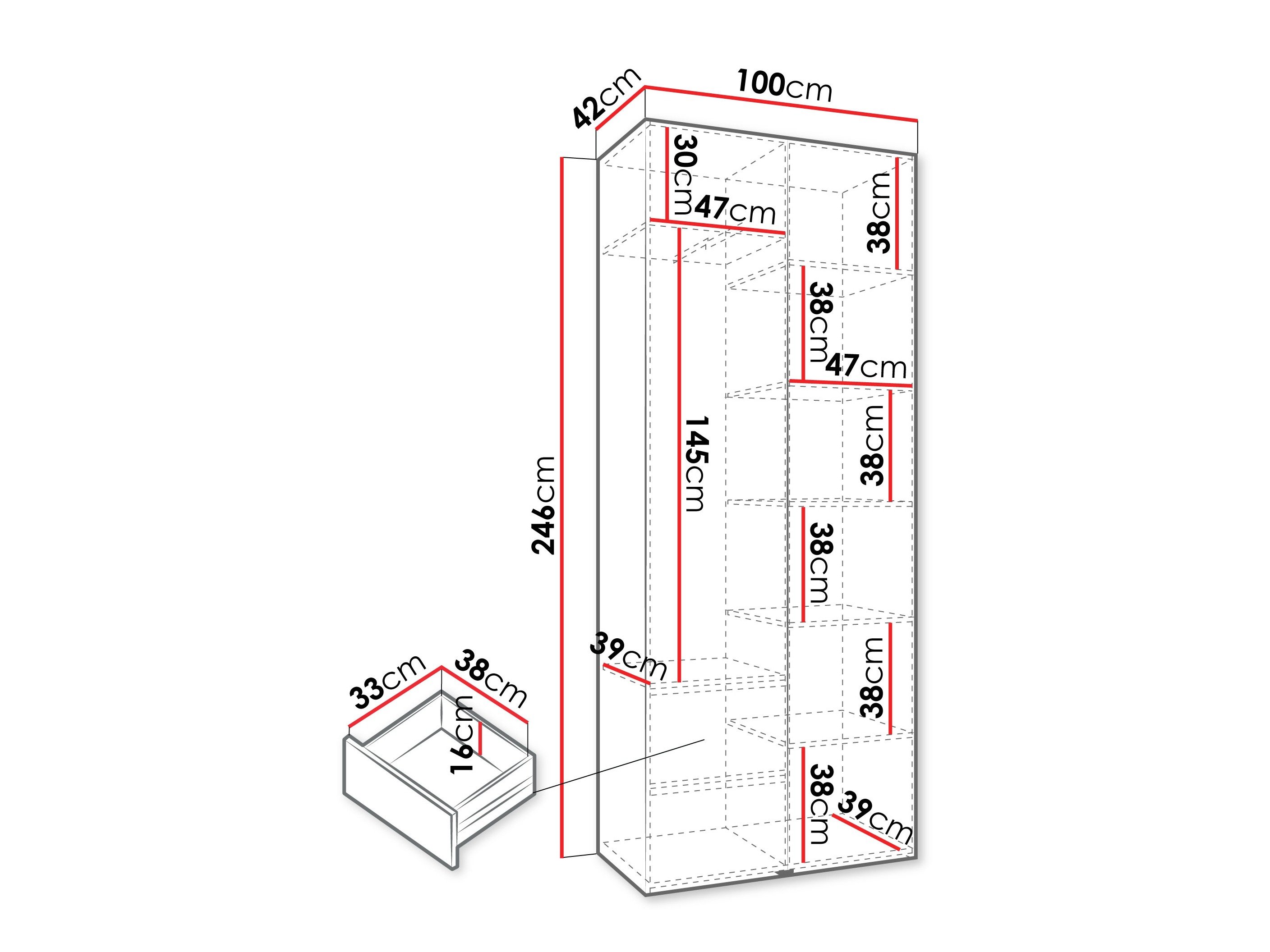 Armoire Hartford 540 (Cachemire)