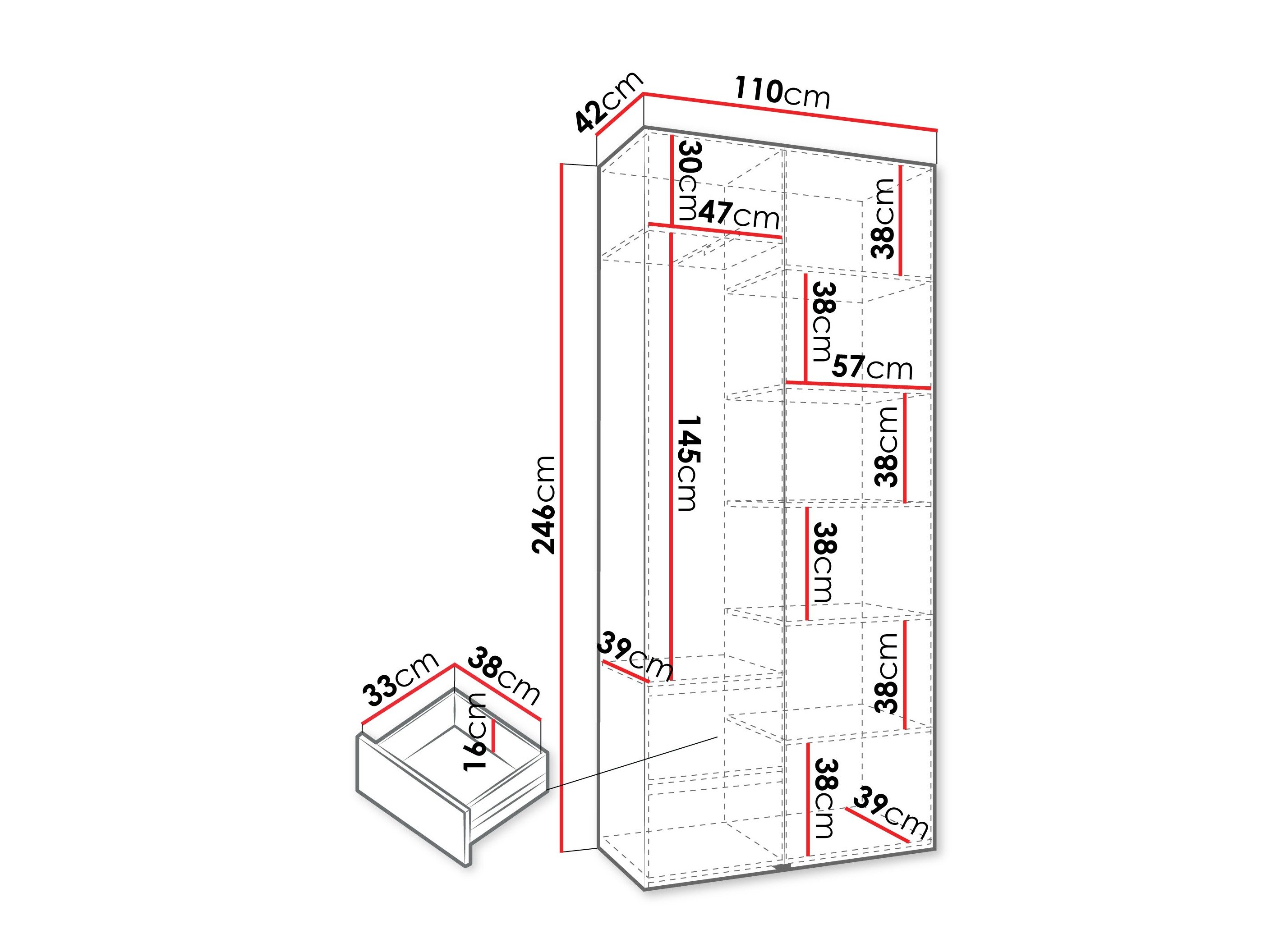 Armoire Hartford 540 (Cachemire)