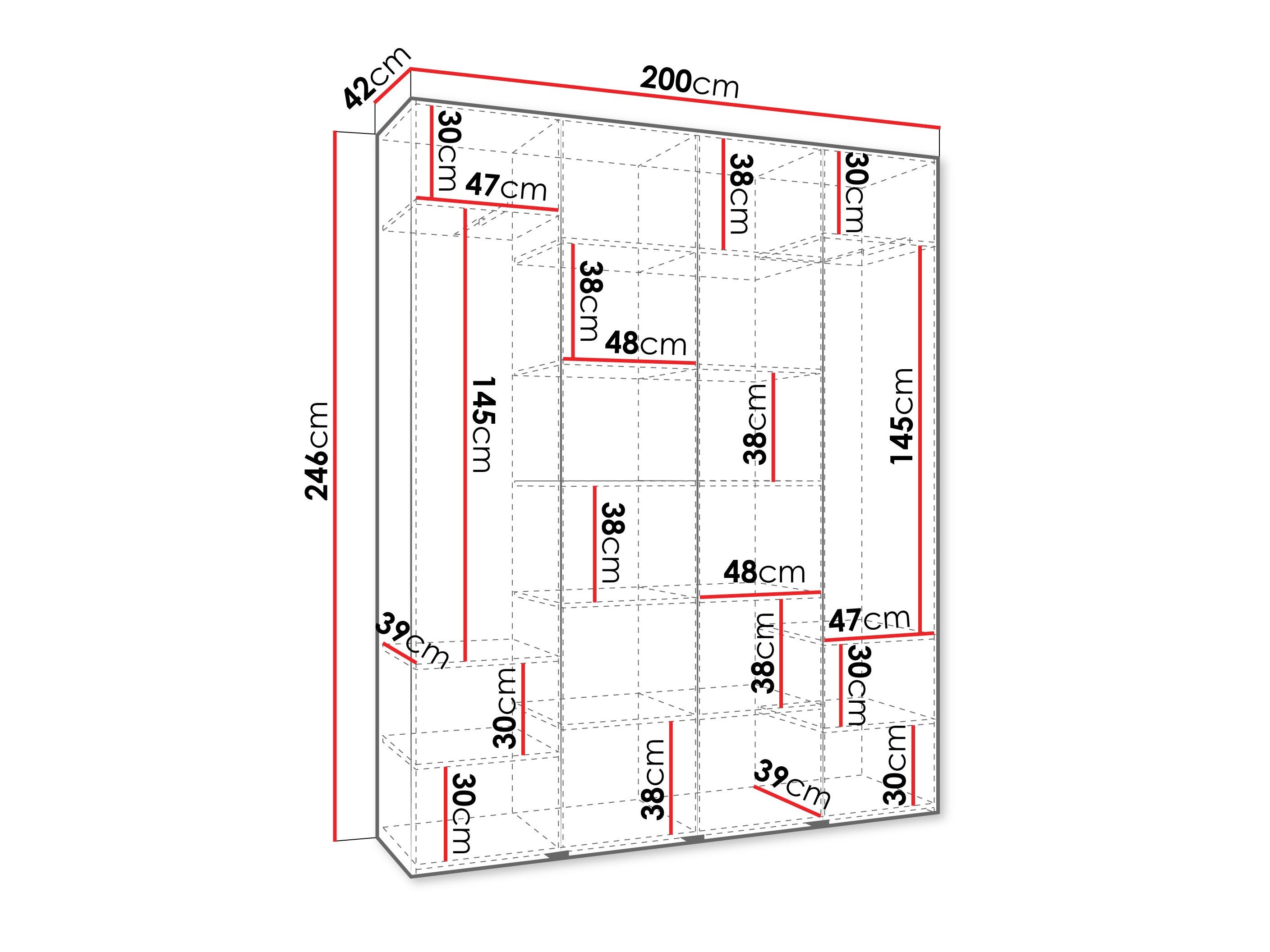 Armoire Hartford 574 (Blanc)