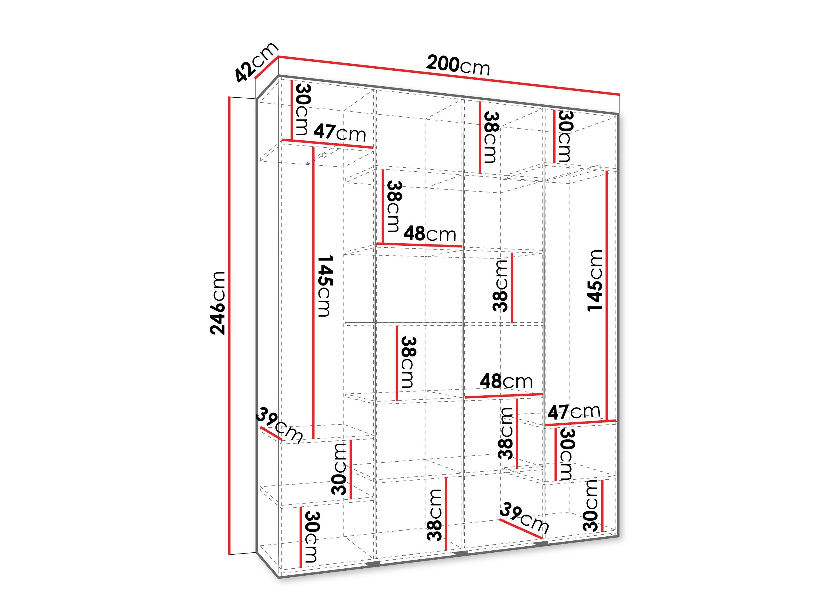 Armoire Hartford 574 (Blanc)