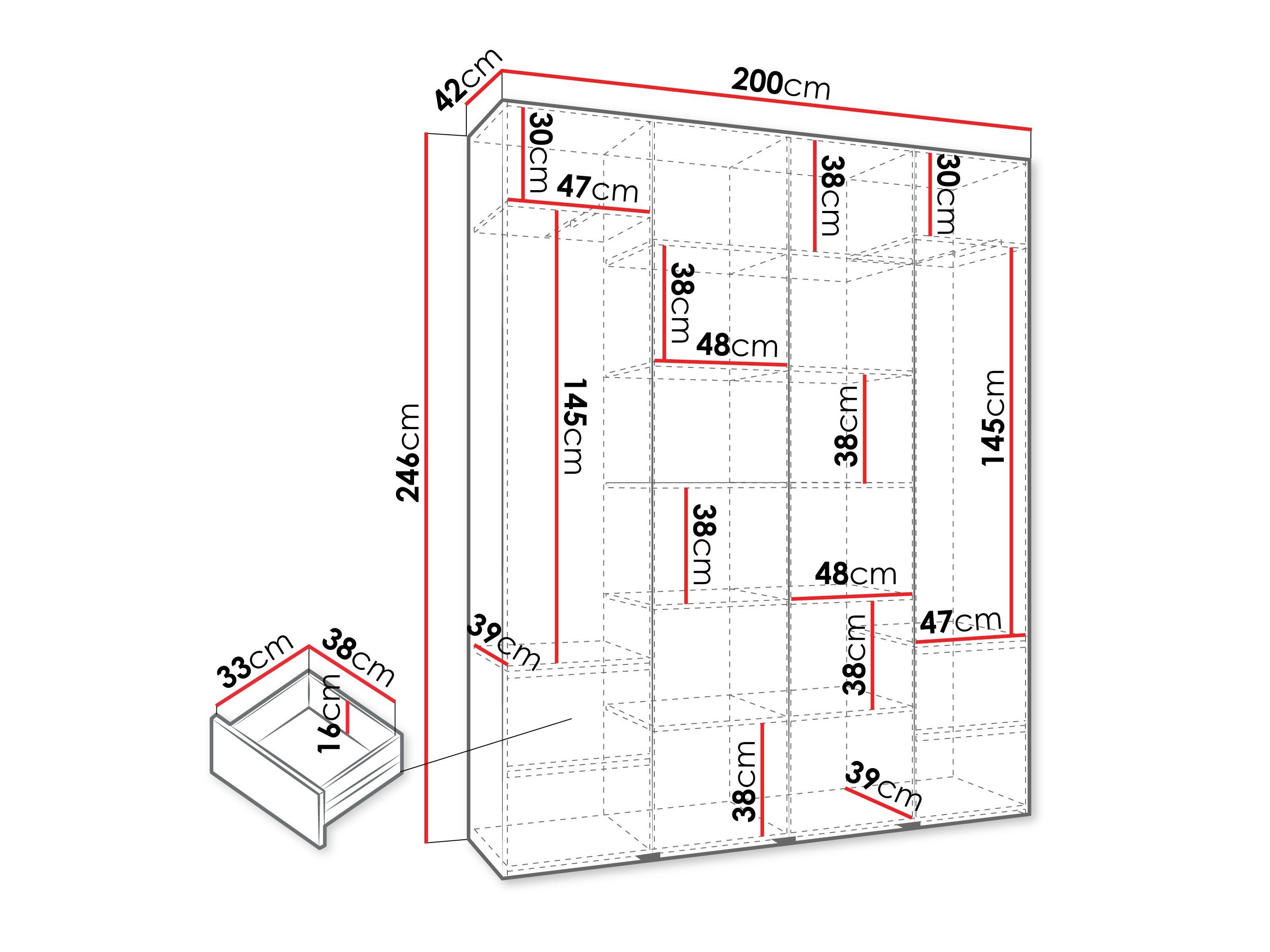Armoire Hartford 574 (Blanc)