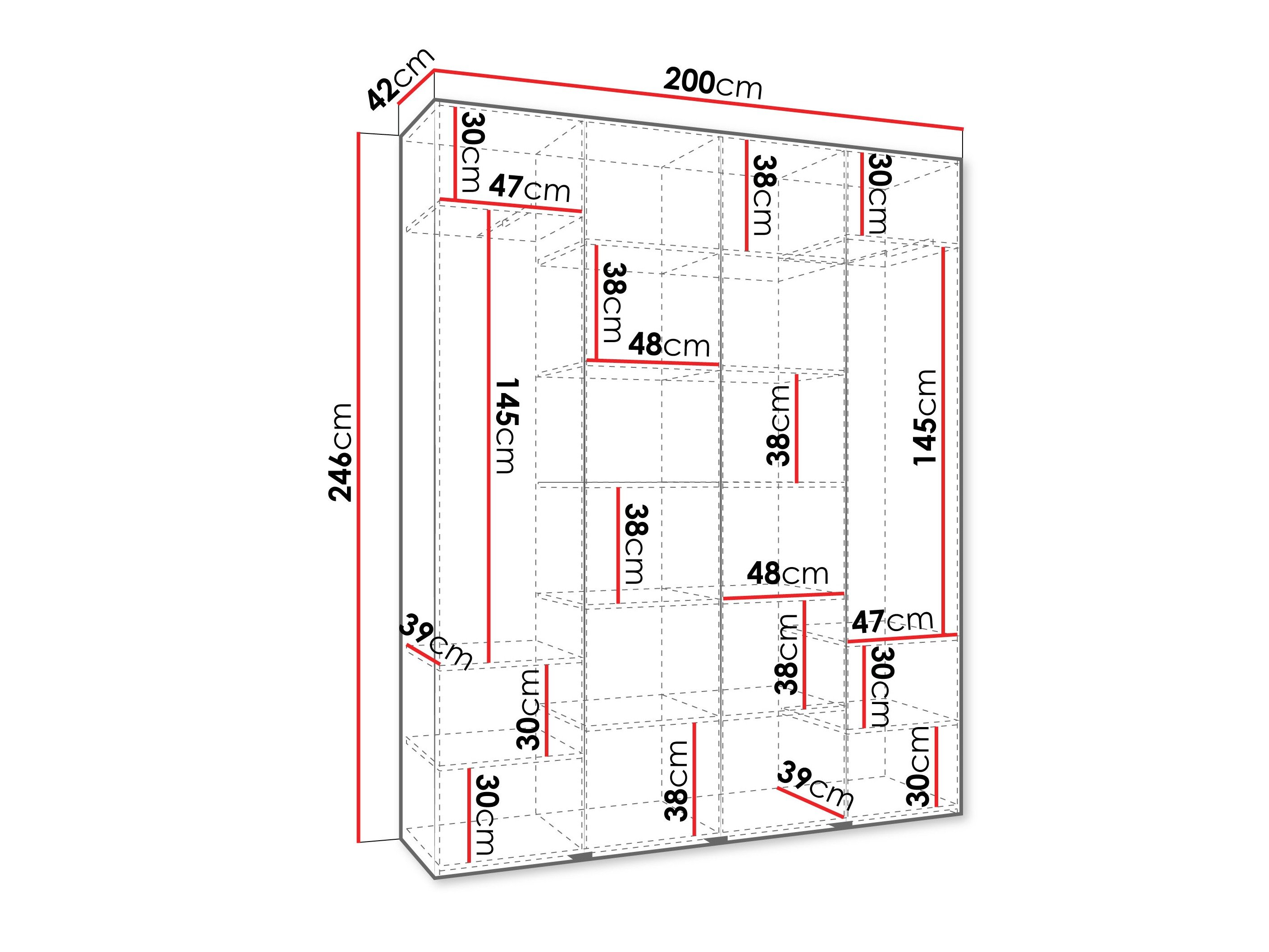 Armoire Hartford 574 (Cachemire)