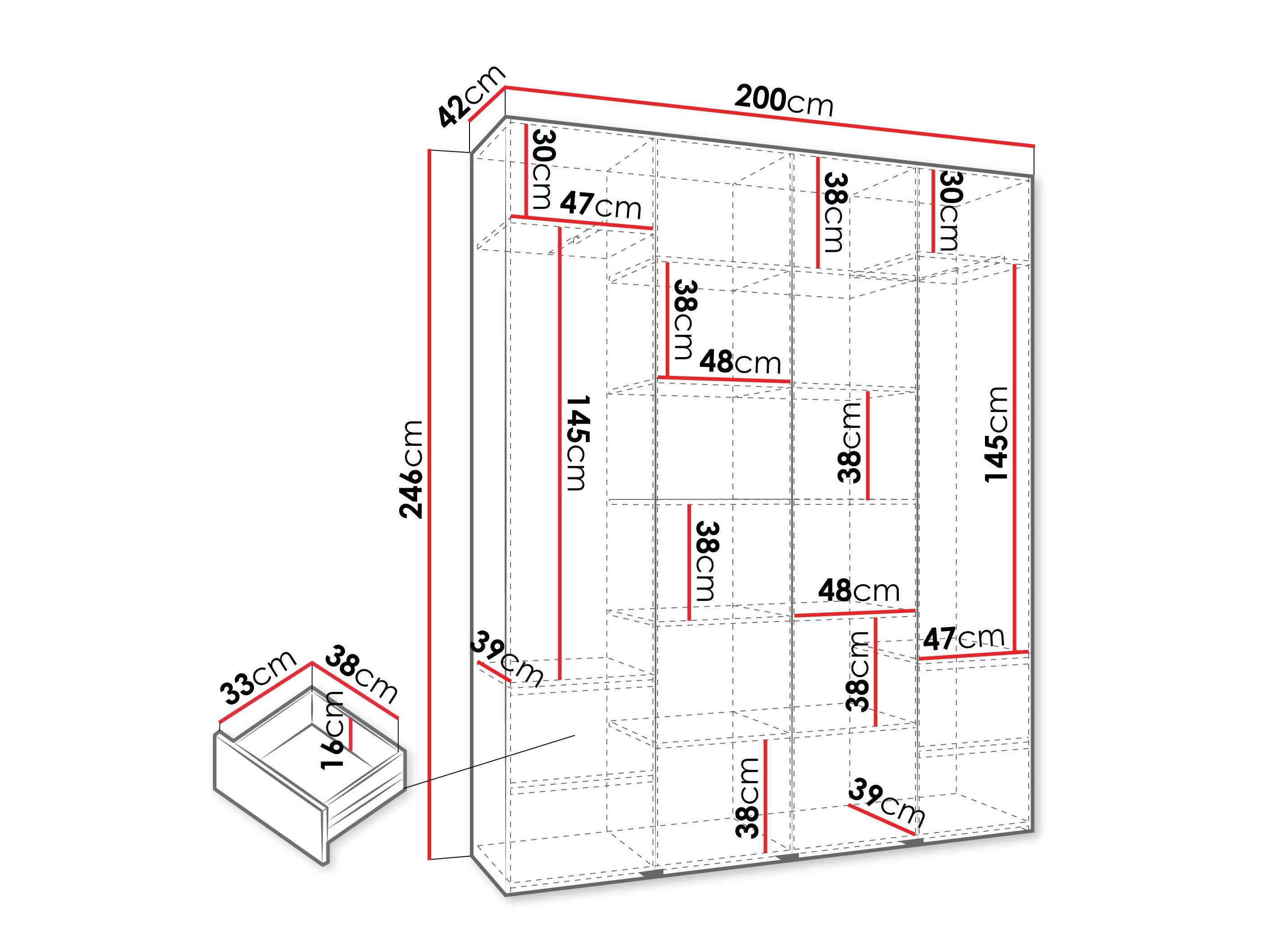 Armoire Hartford 574 (Cachemire)