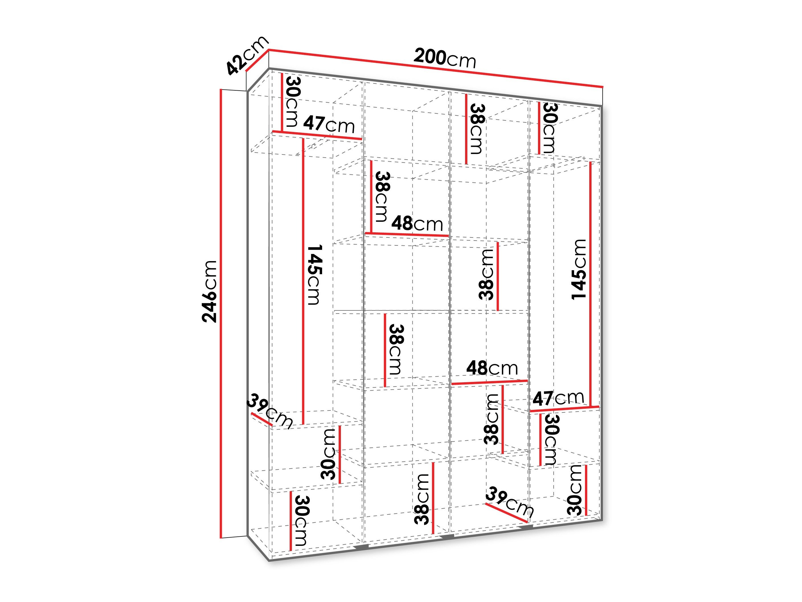 Armoire Hartford 574 (Cachemire)