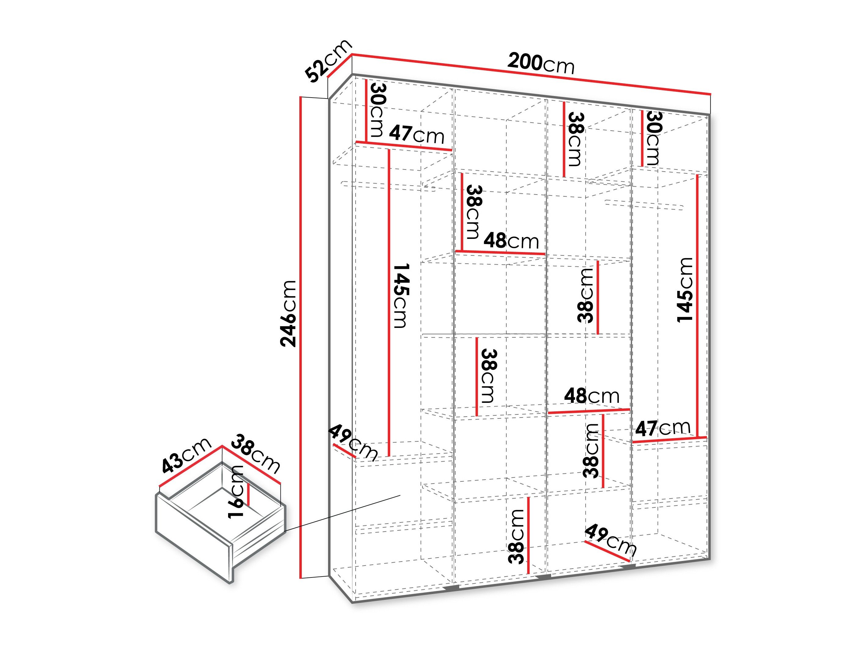 Armoire Hartford 574 (Cachemire)