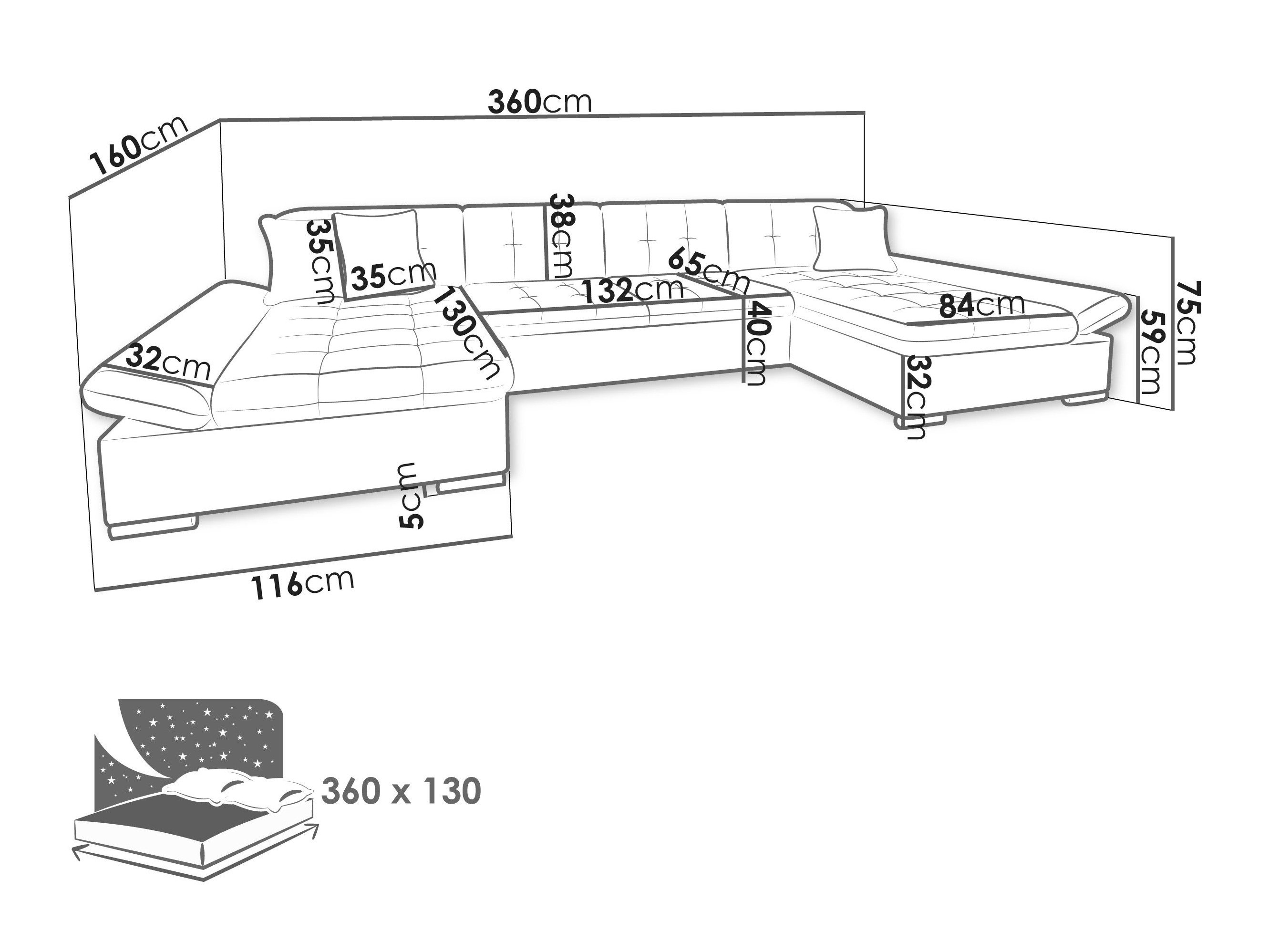 Canapé d'angle Comfivo Ficus (Poso 110)