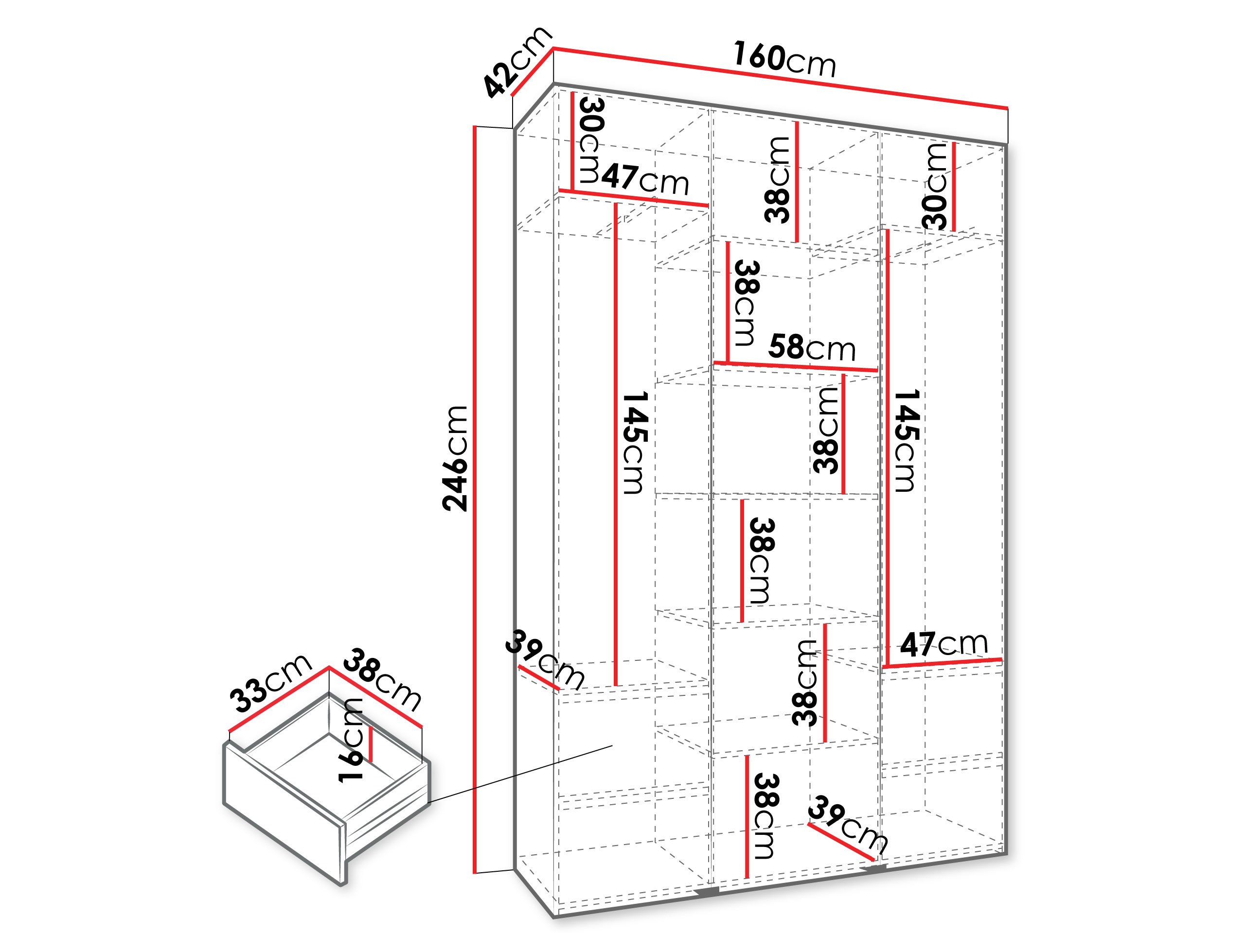 Armoire Hartford 544 (Blanc)