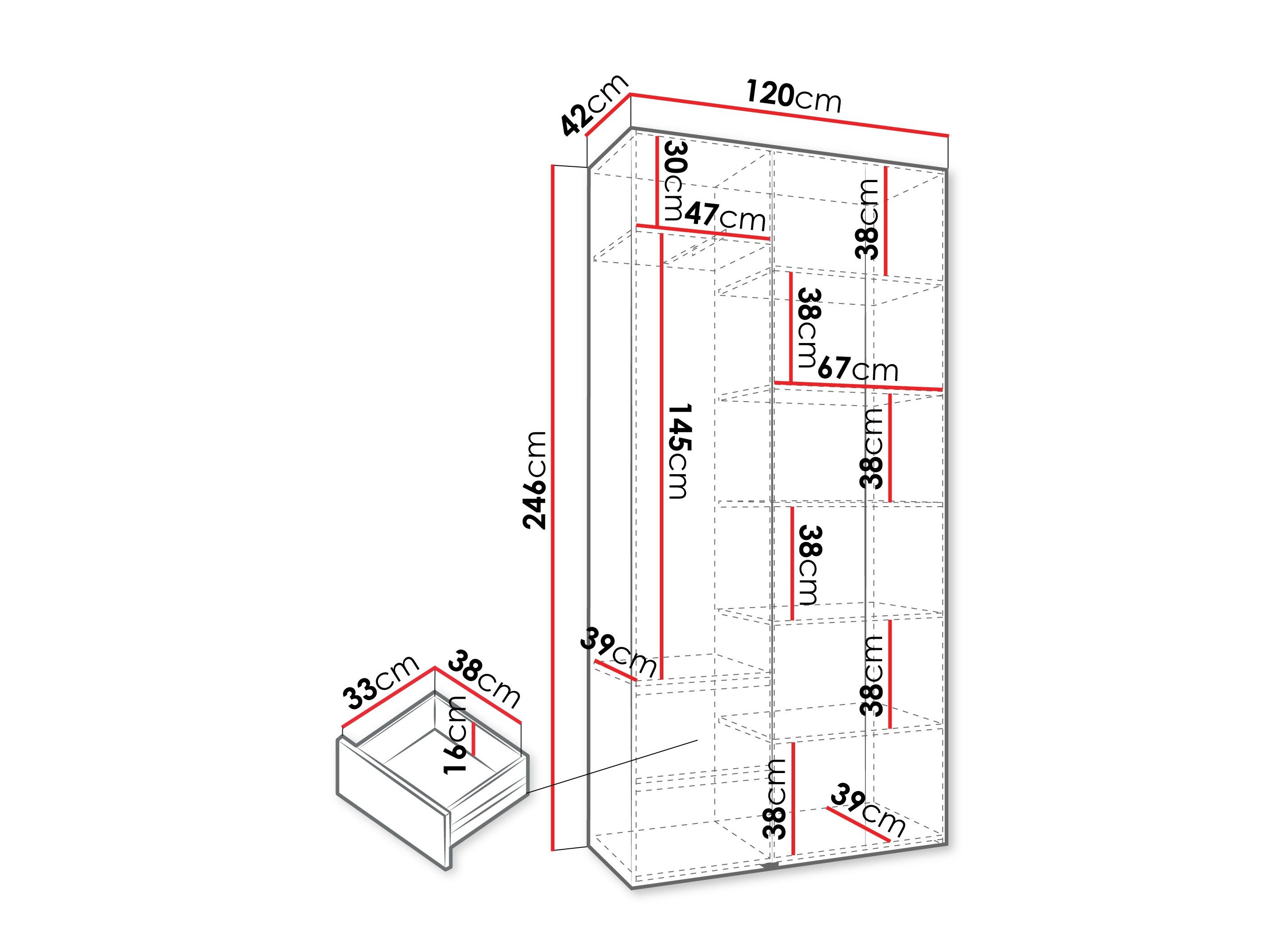 Armoire Hartford 544 (Blanc)