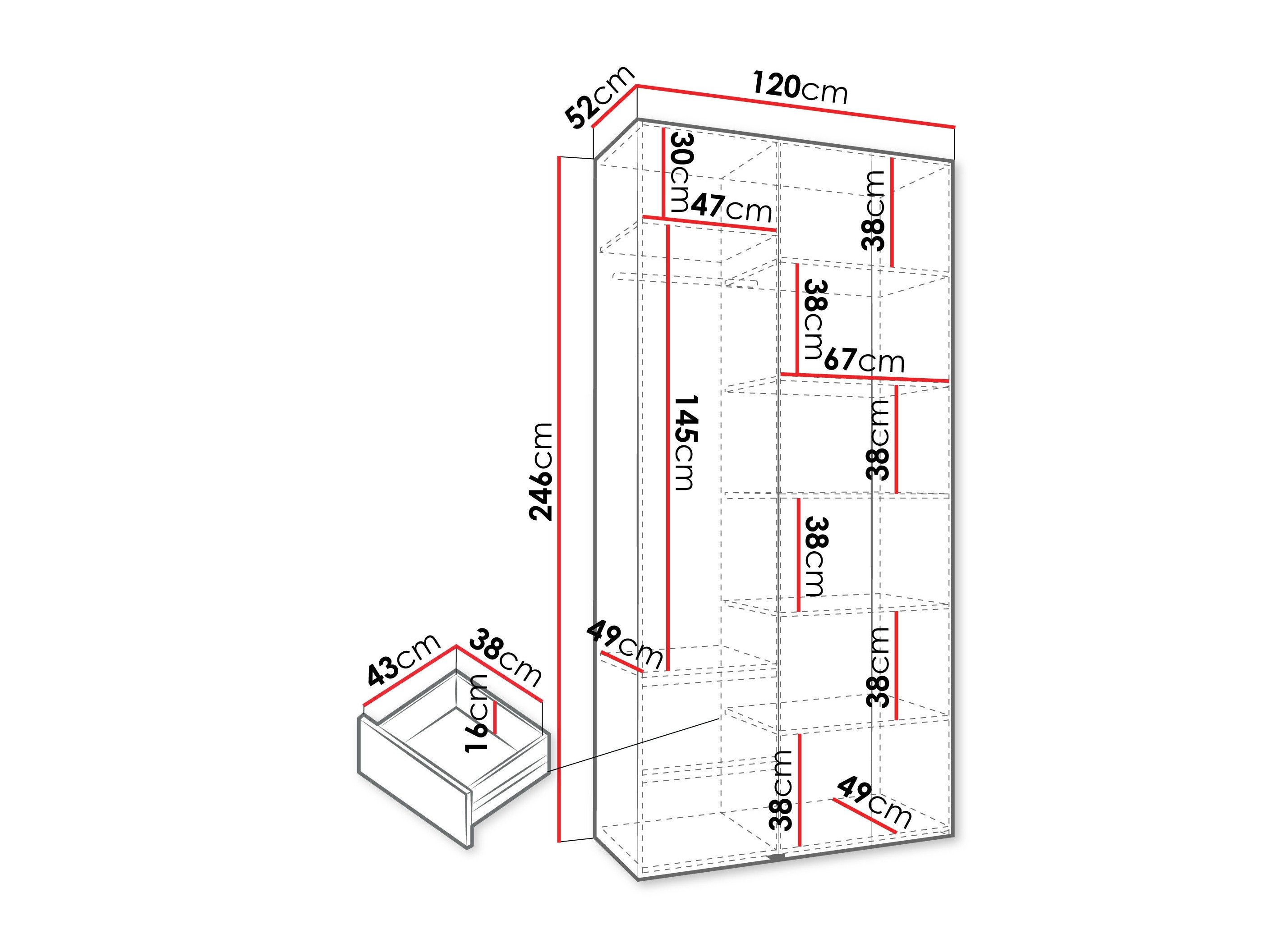 Armoire Hartford 544 (Blanc)