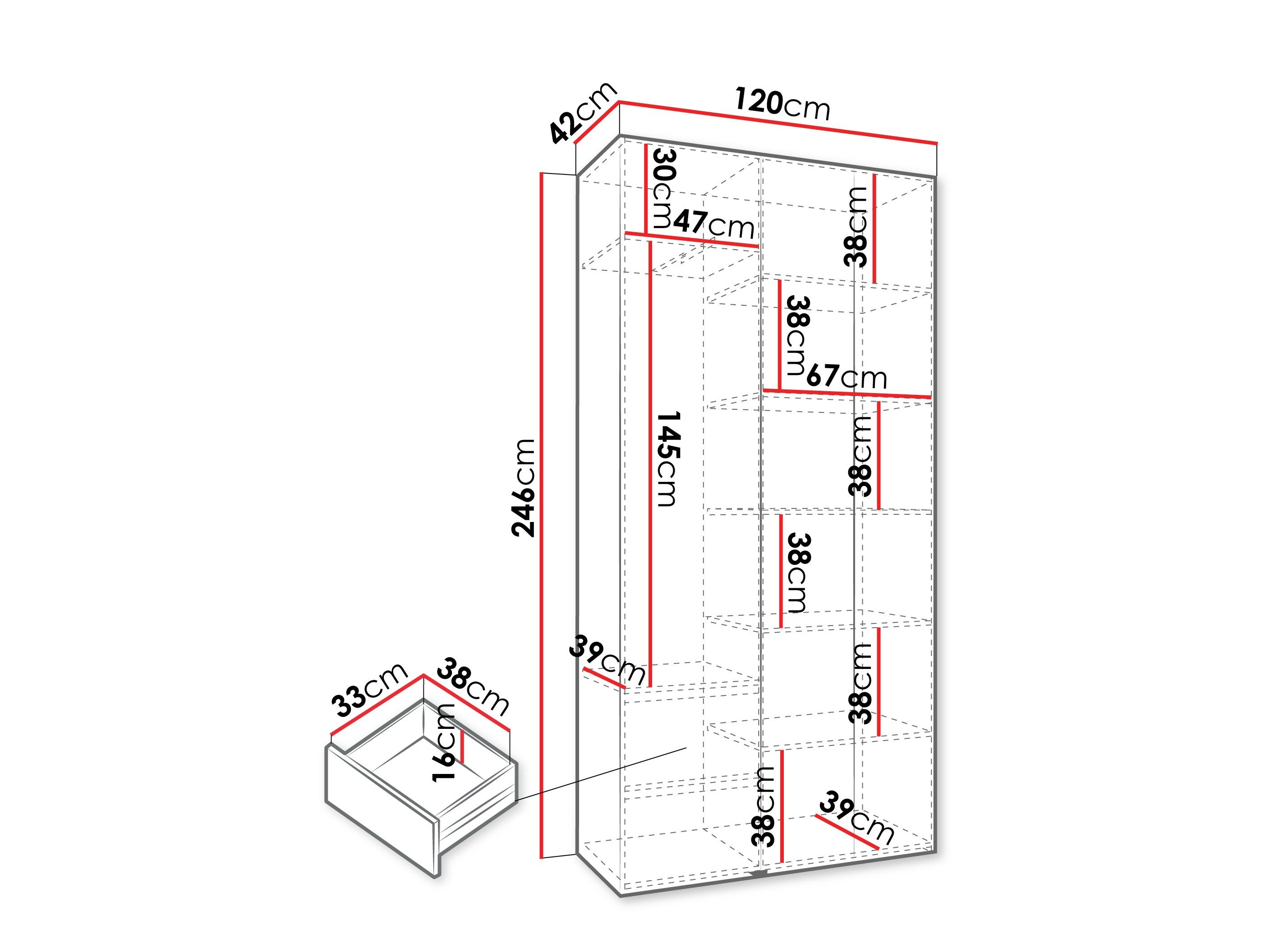 Armoire Hartford 544 (Blanc)
