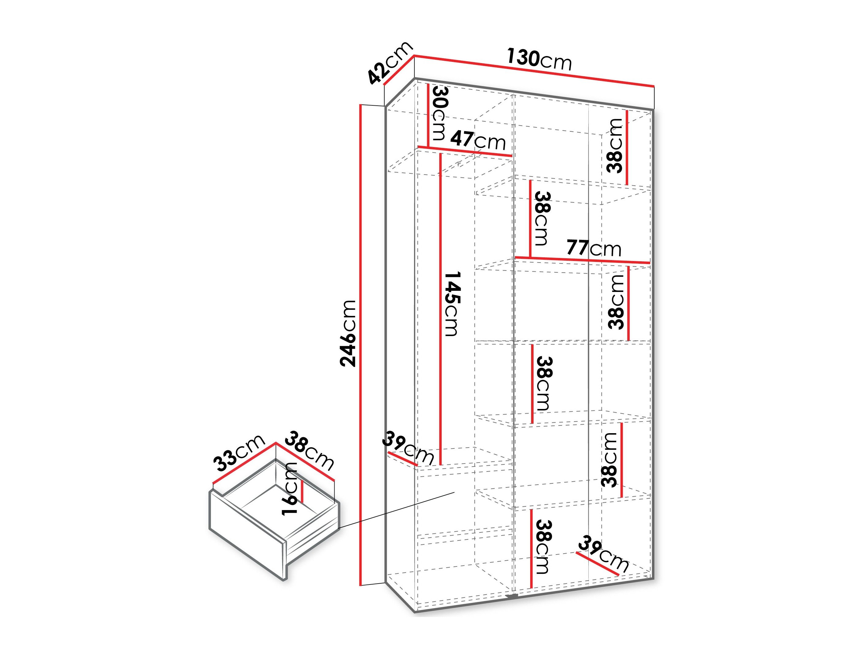 Armoire Hartford 544 (Blanc)