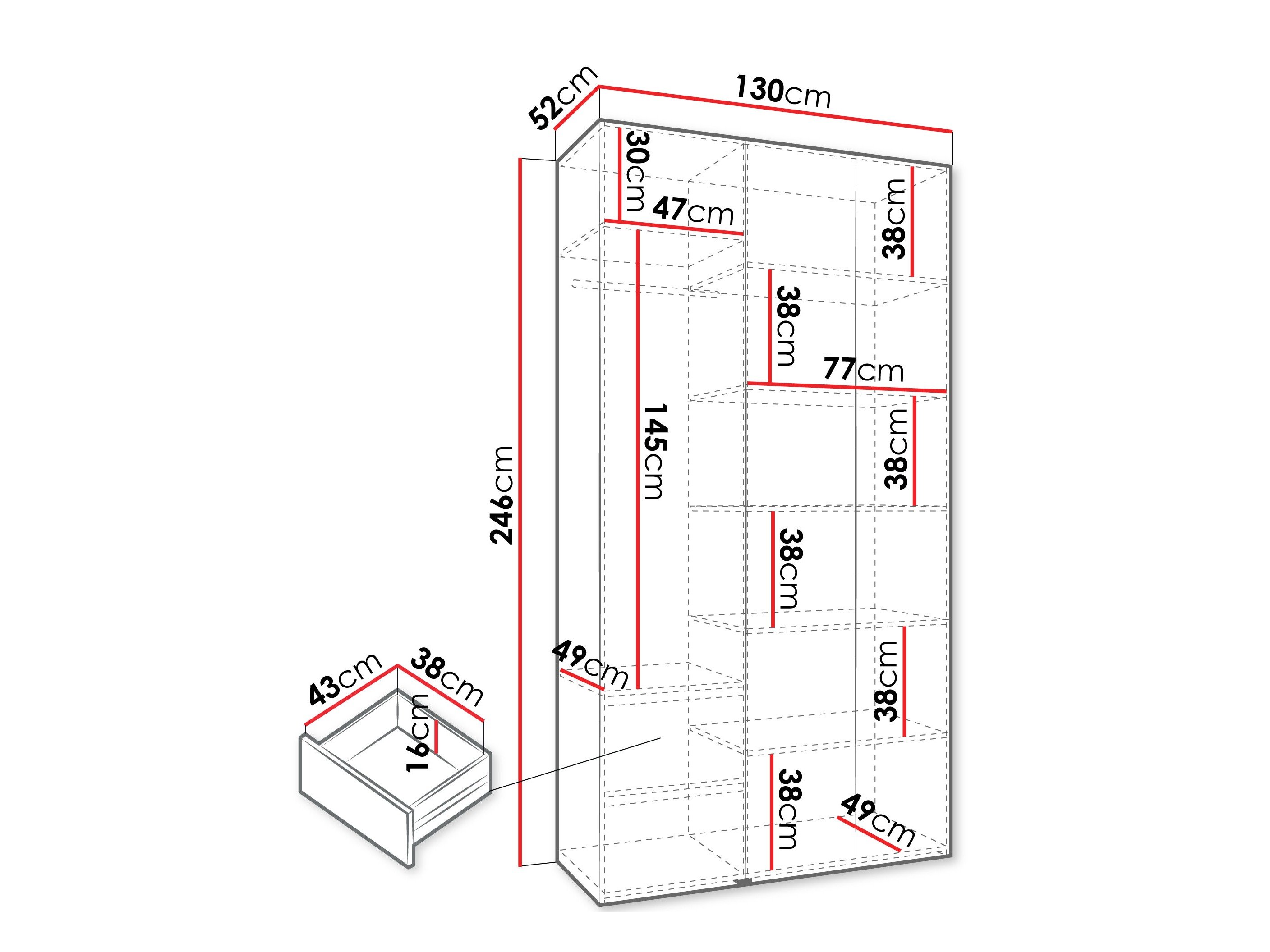 Armoire Hartford 544 (Blanc)