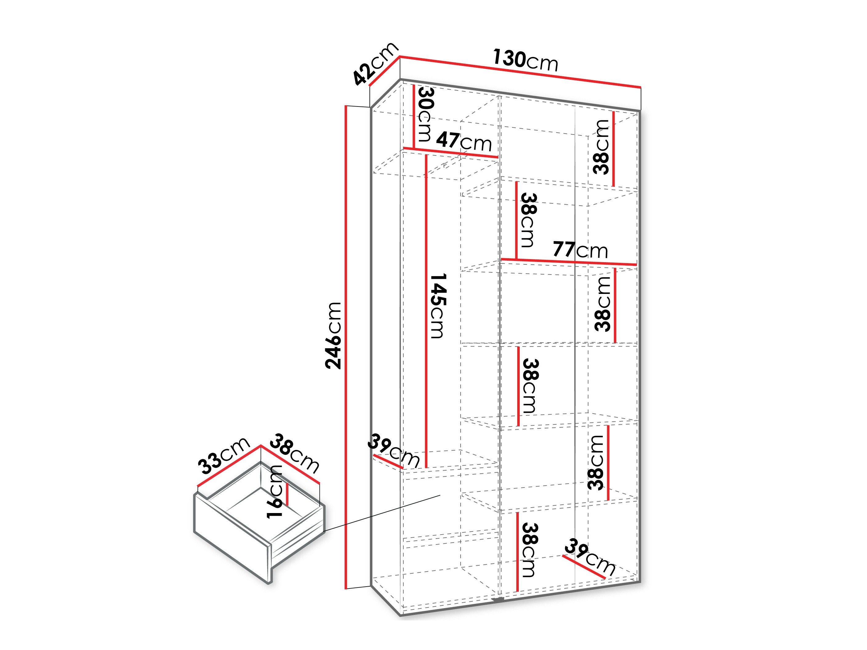 Armoire Hartford 544 (Blanc)
