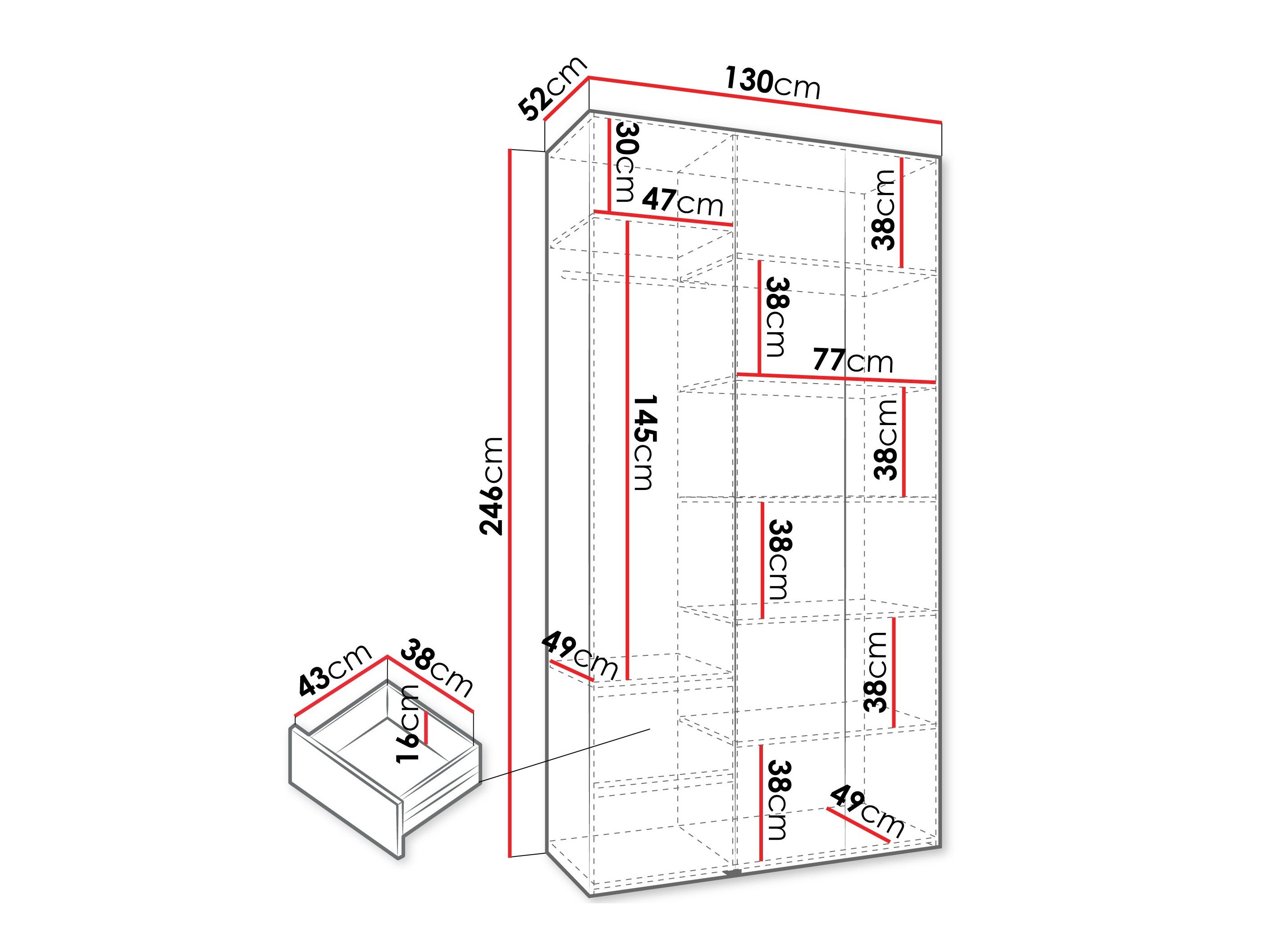 Armoire Hartford 544 (Blanc)