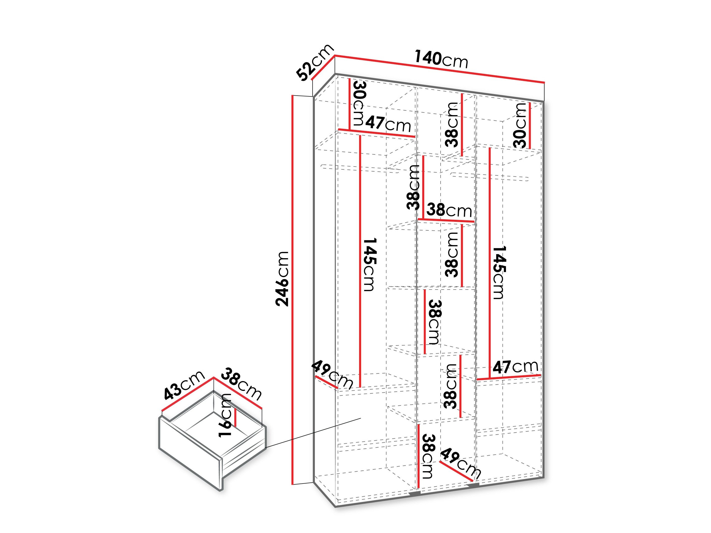 Armoire Hartford 544 (Blanc)