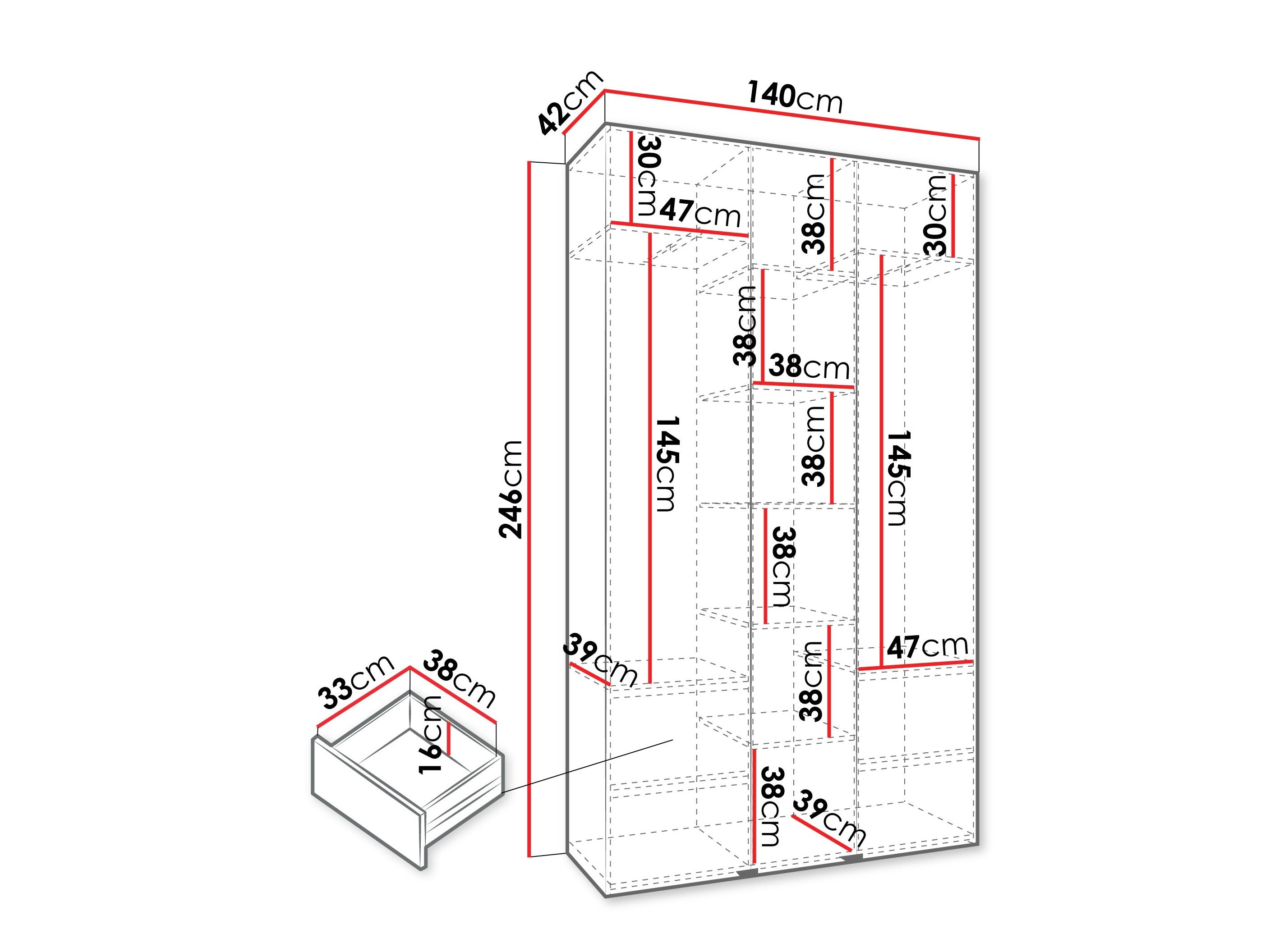 Armoire Hartford 544 (Blanc)