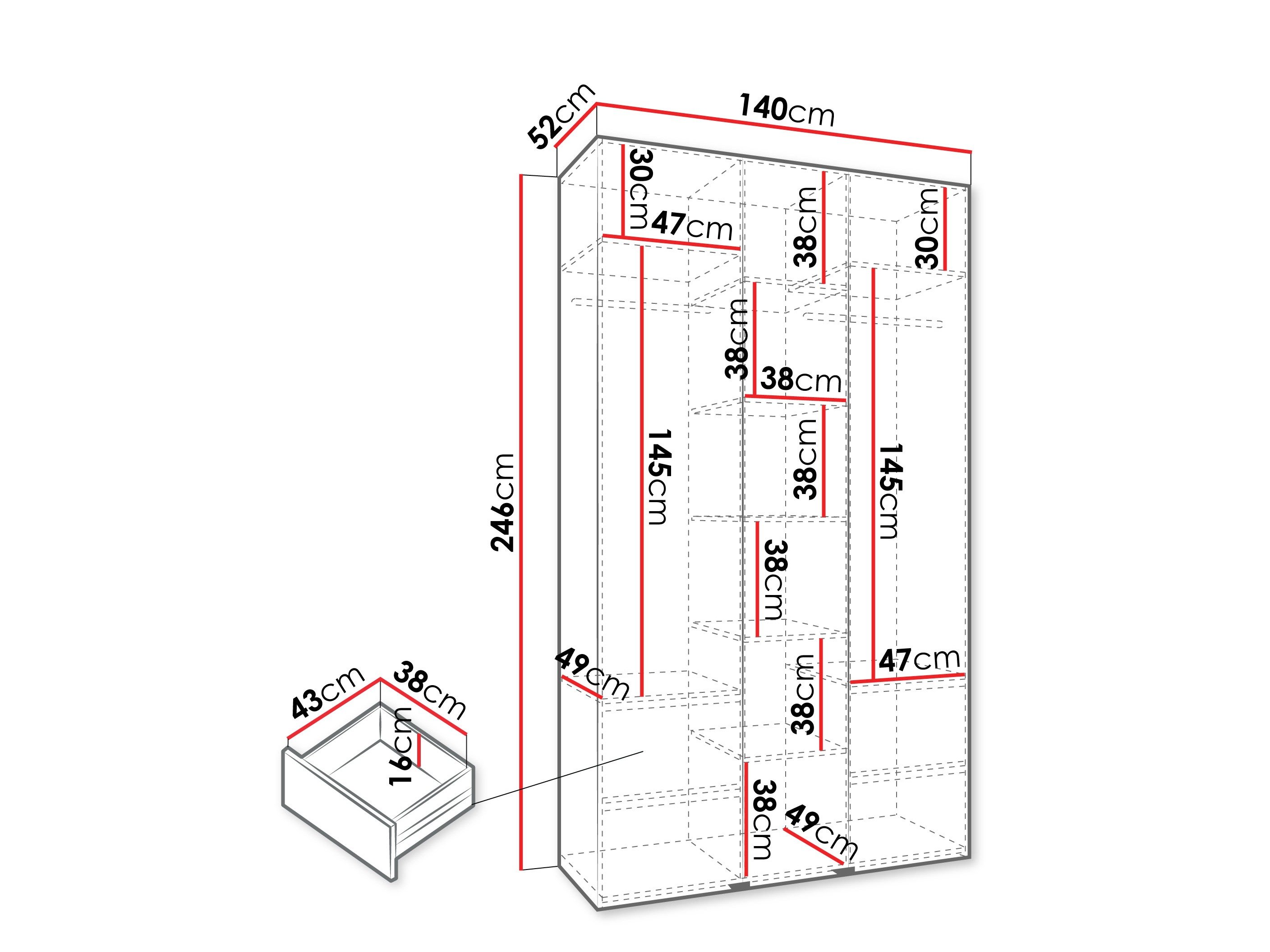Armoire Hartford 544 (Blanc)