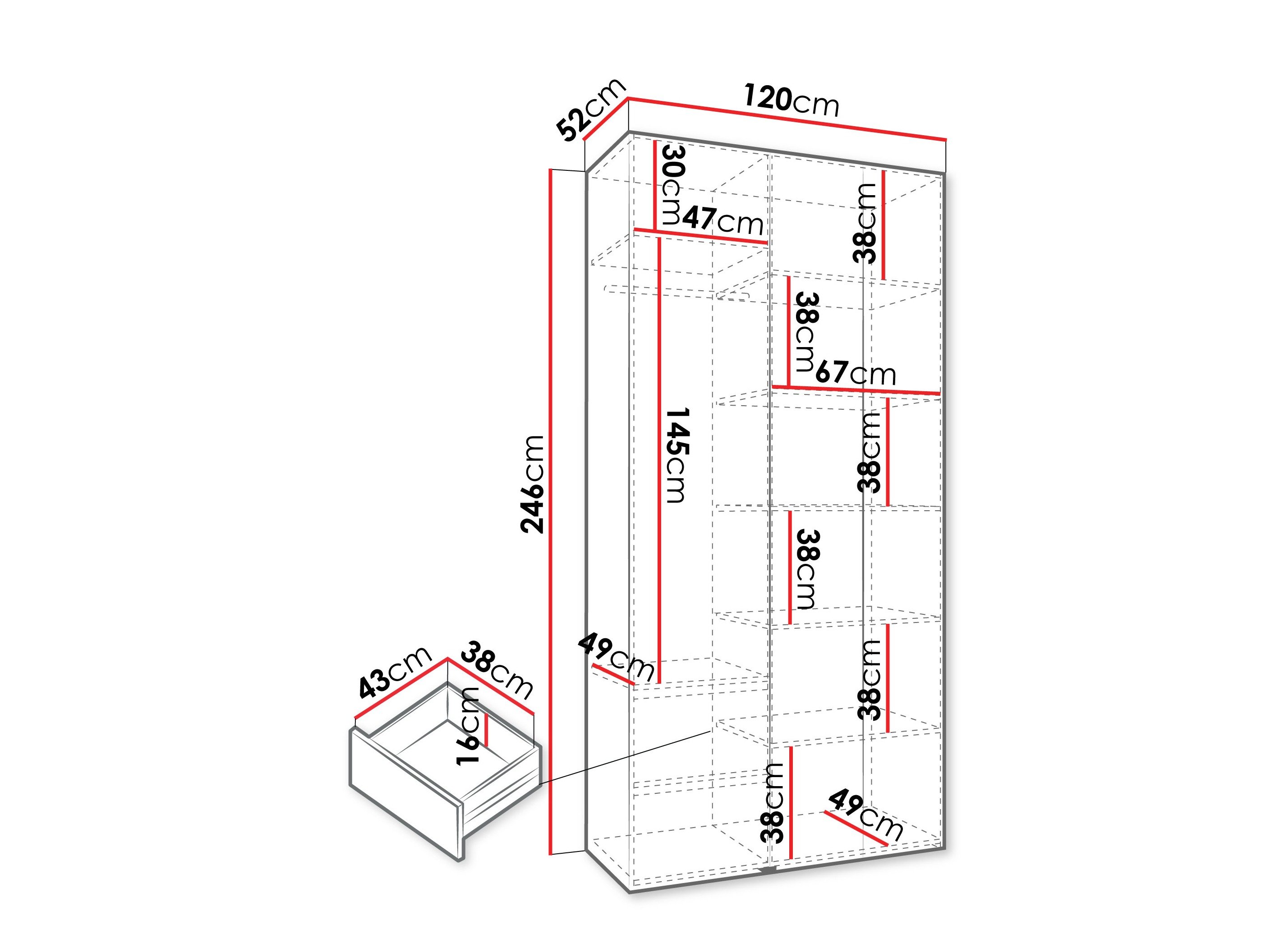Armoire Hartford 544 (Cachemire)