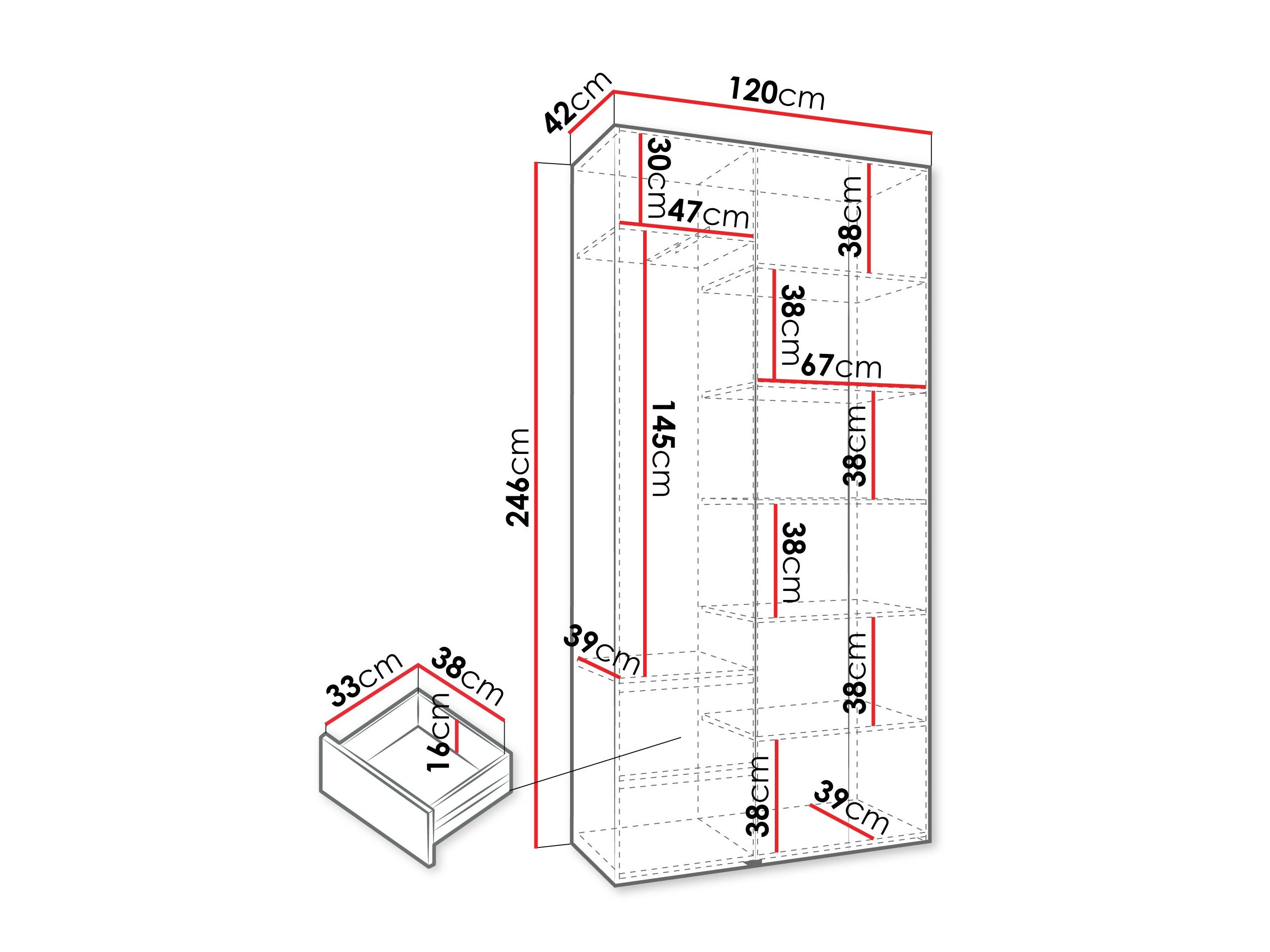 Armoire Hartford 544 (Cachemire)