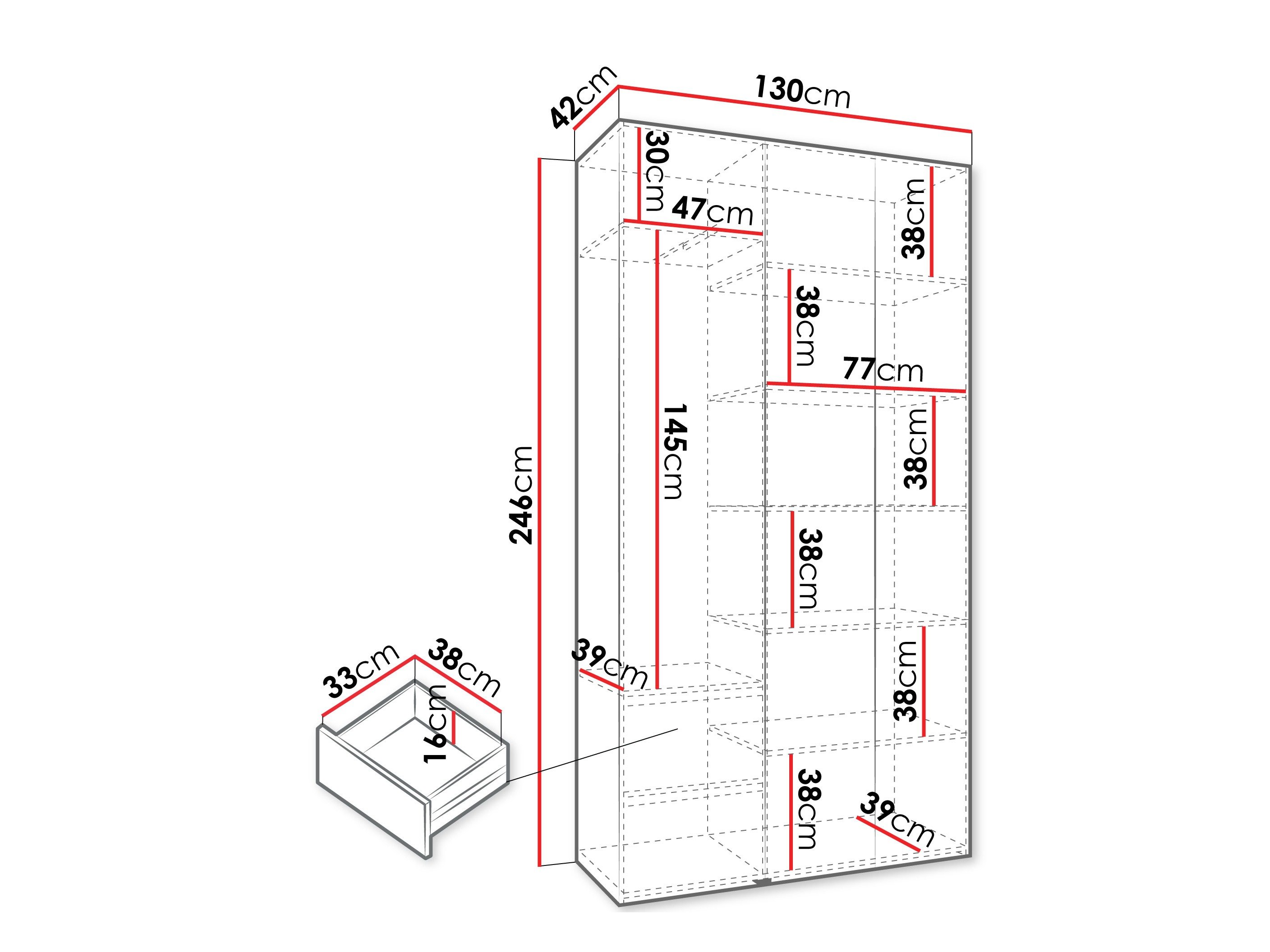 Armoire Hartford 544 (Cachemire)