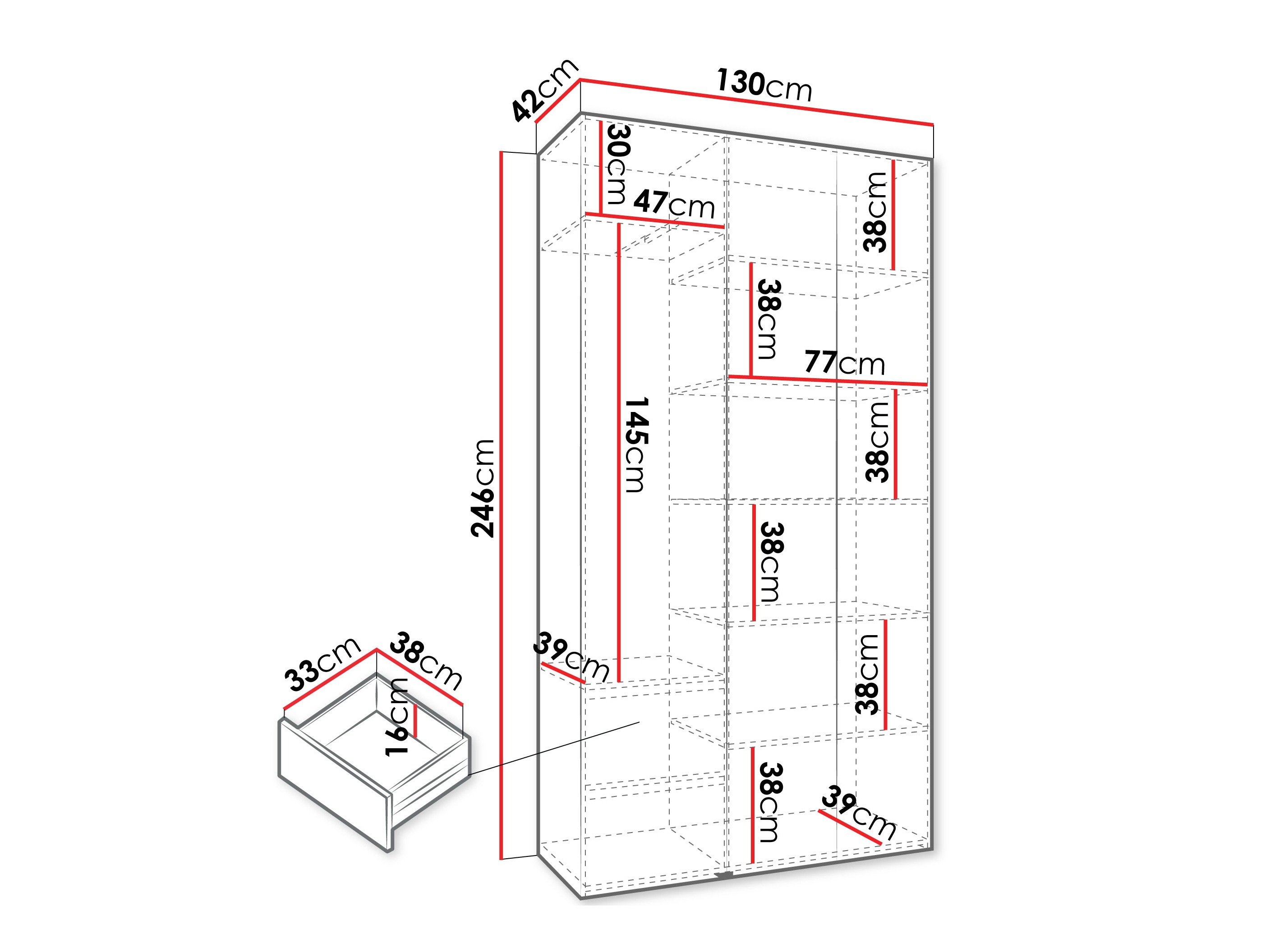 Armoire Hartford 544 (Cachemire)