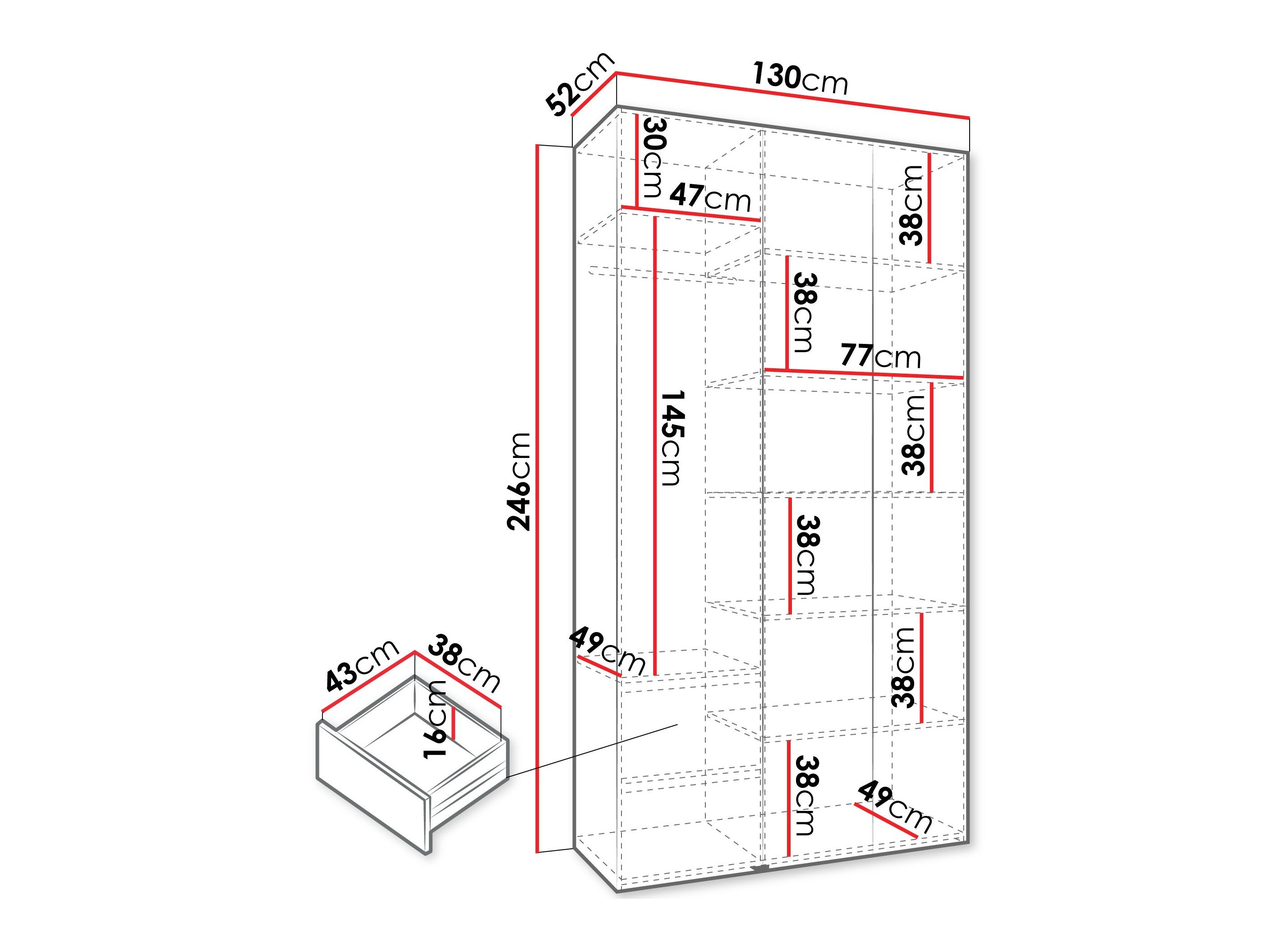 Armoire Hartford 544 (Cachemire)