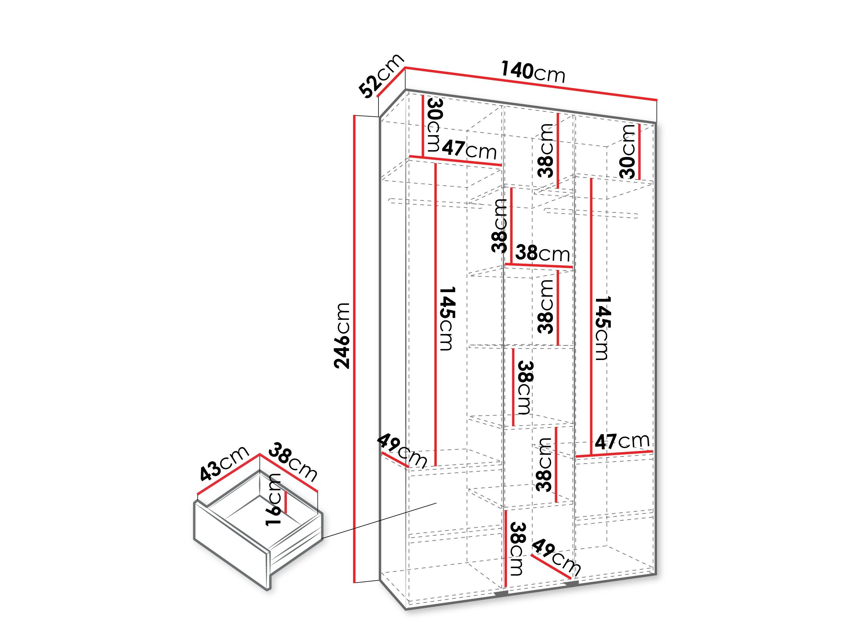 Armoire Hartford 544 (Cachemire)