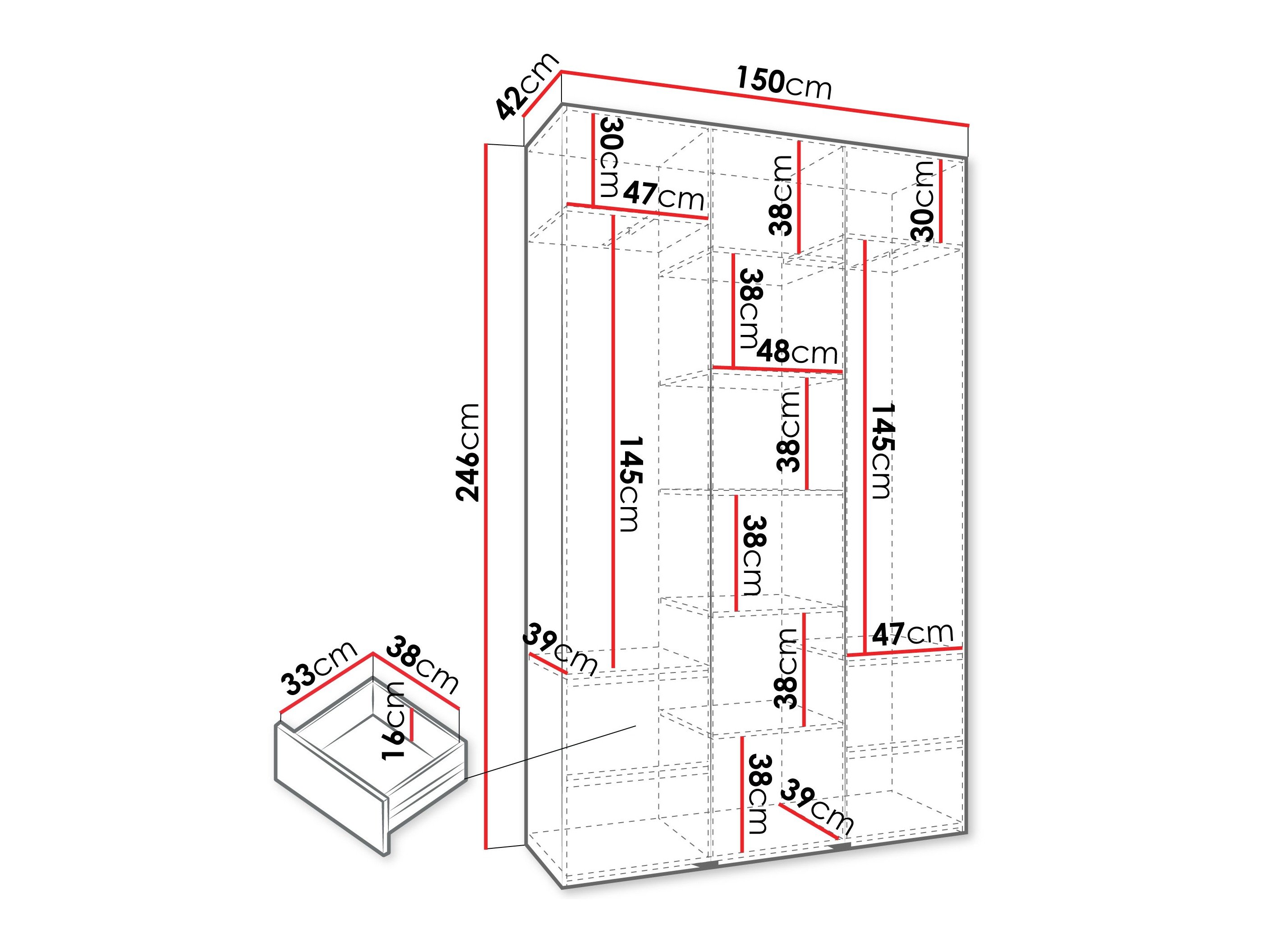 Armoire Hartford 544 (Cachemire)