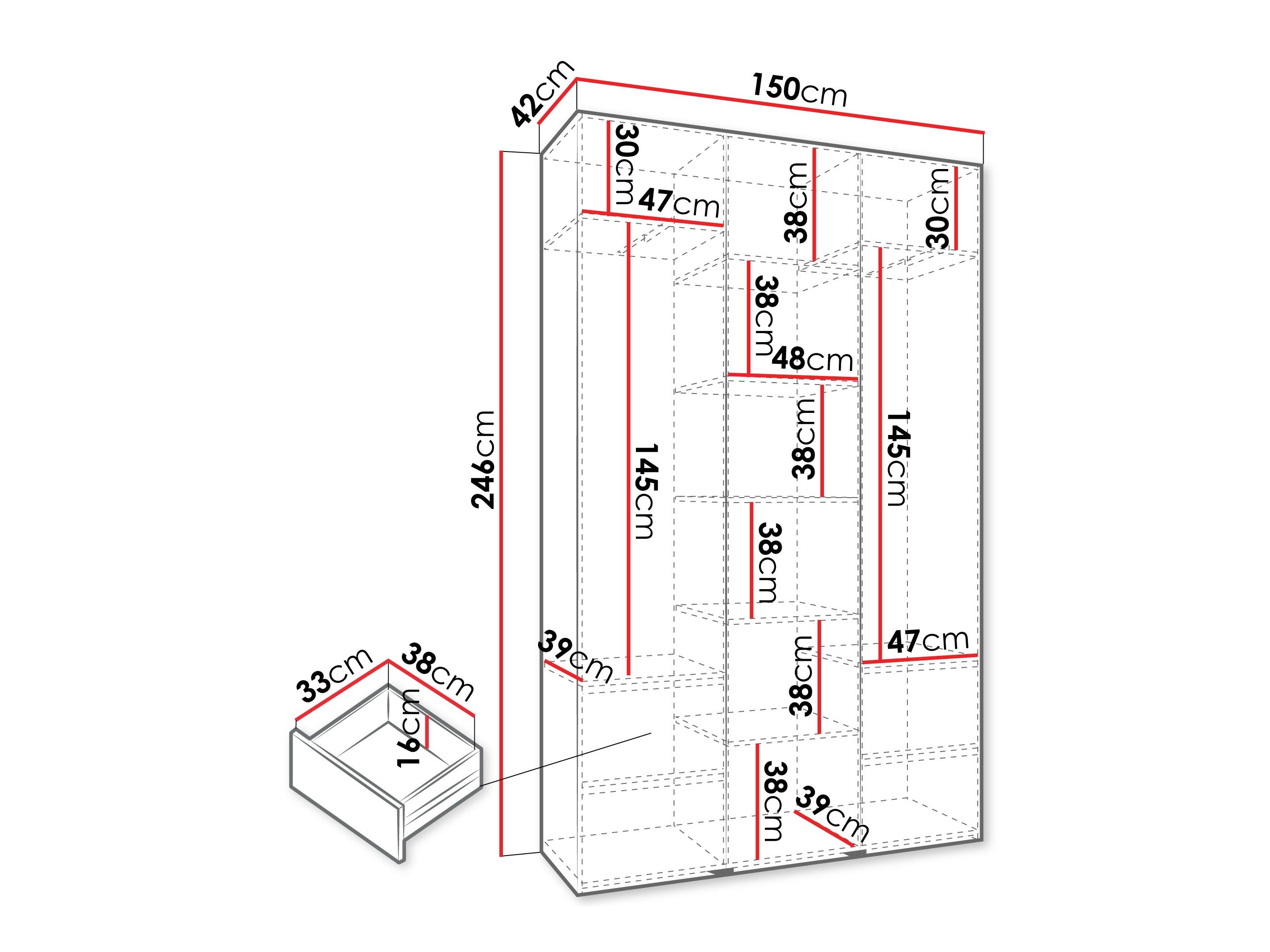 Armoire Hartford 544 (Cachemire)