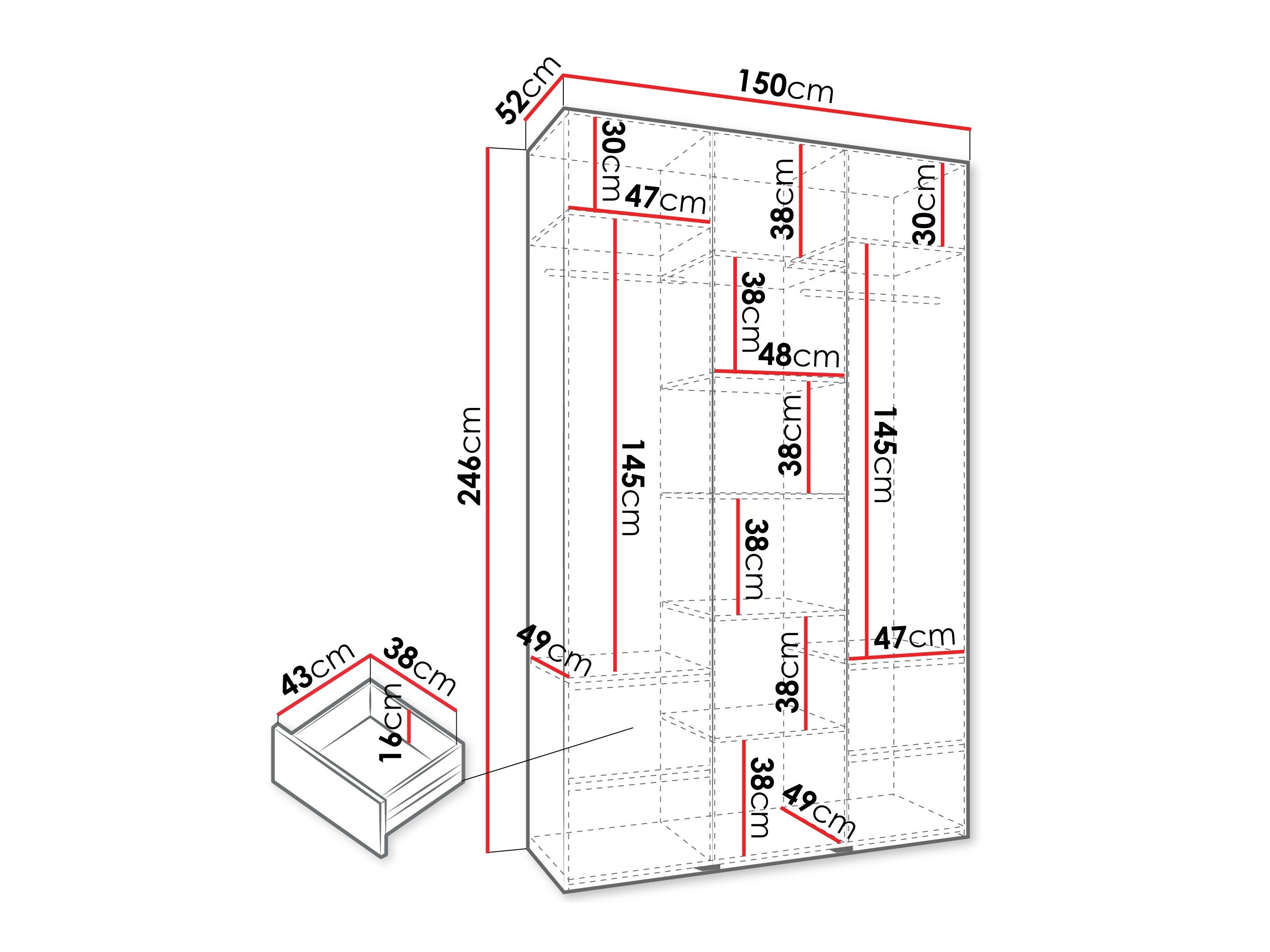 Armoire Hartford 544 (Cachemire)