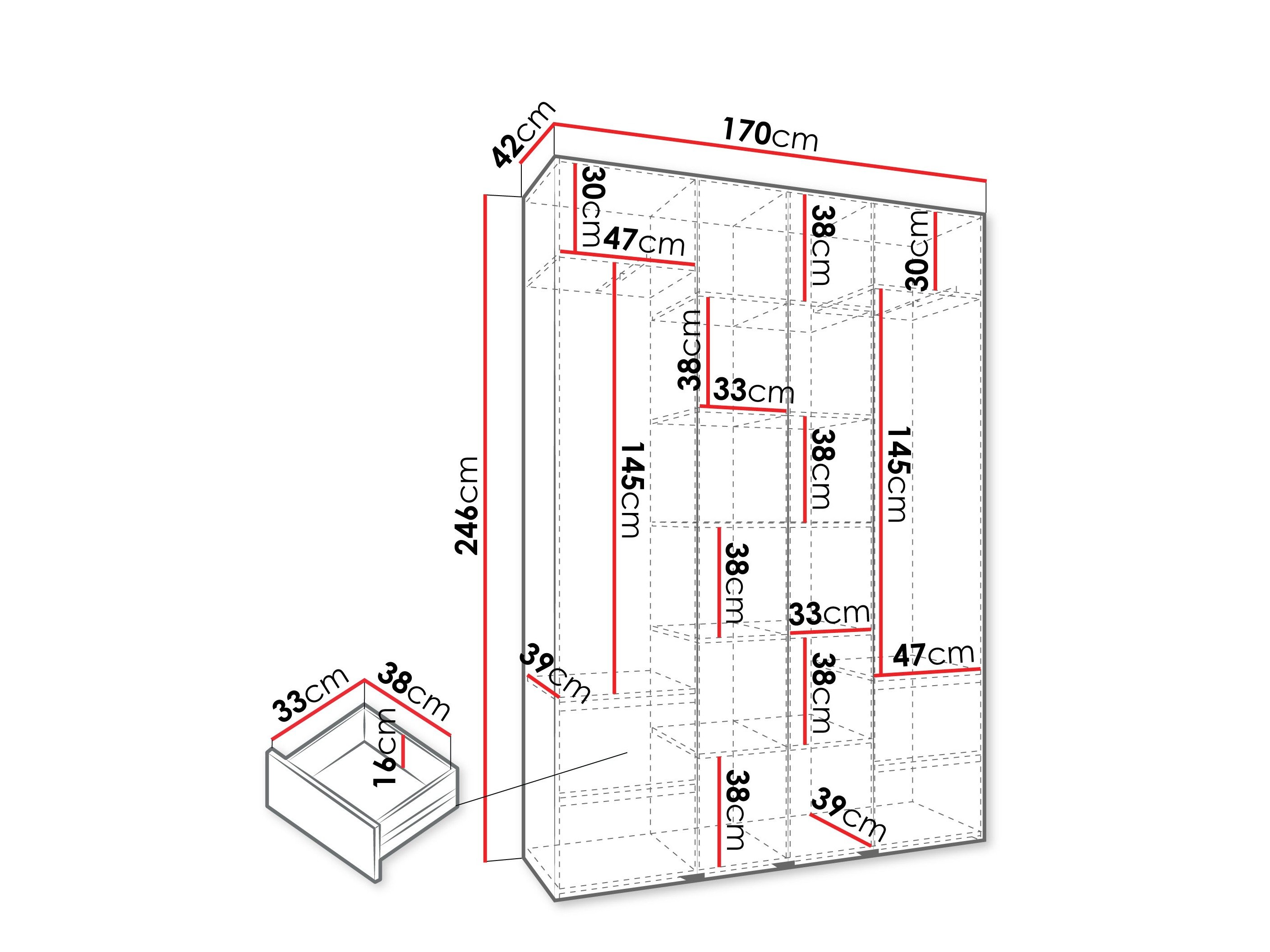Armoire Hartford 554 (Blanc)