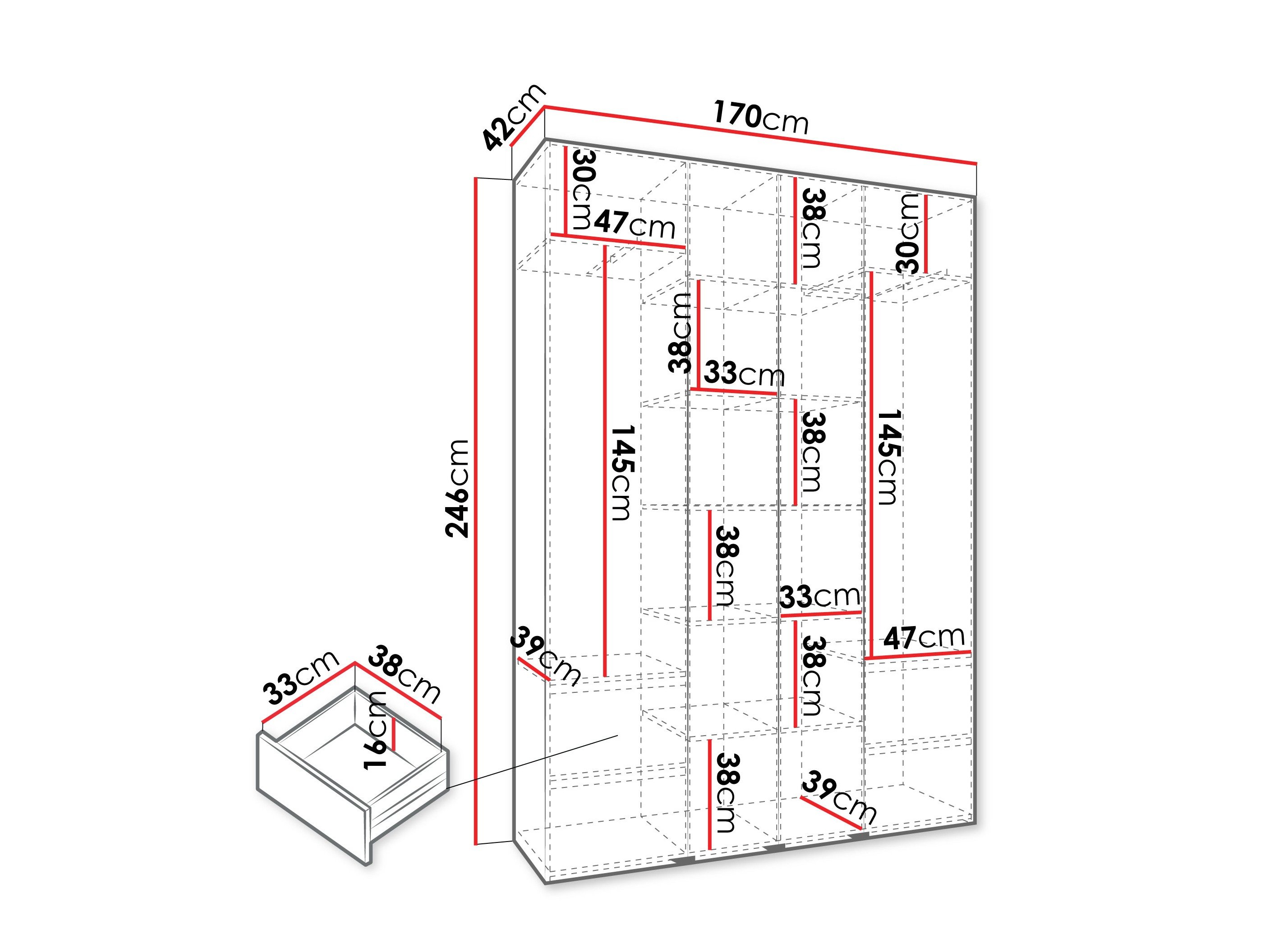 Armoire Hartford 554 (Blanc)