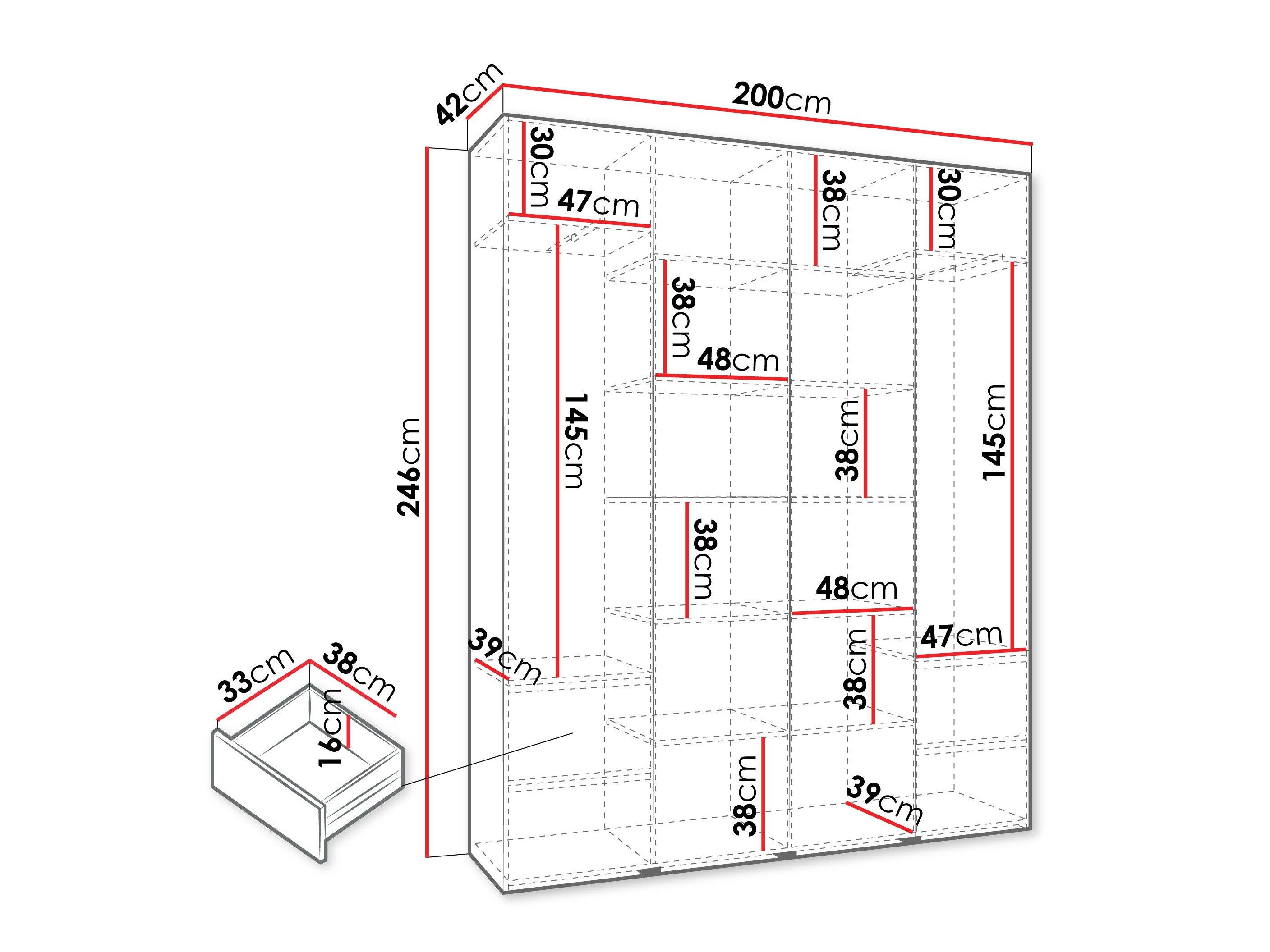 Armoire Hartford 554 (Blanc)