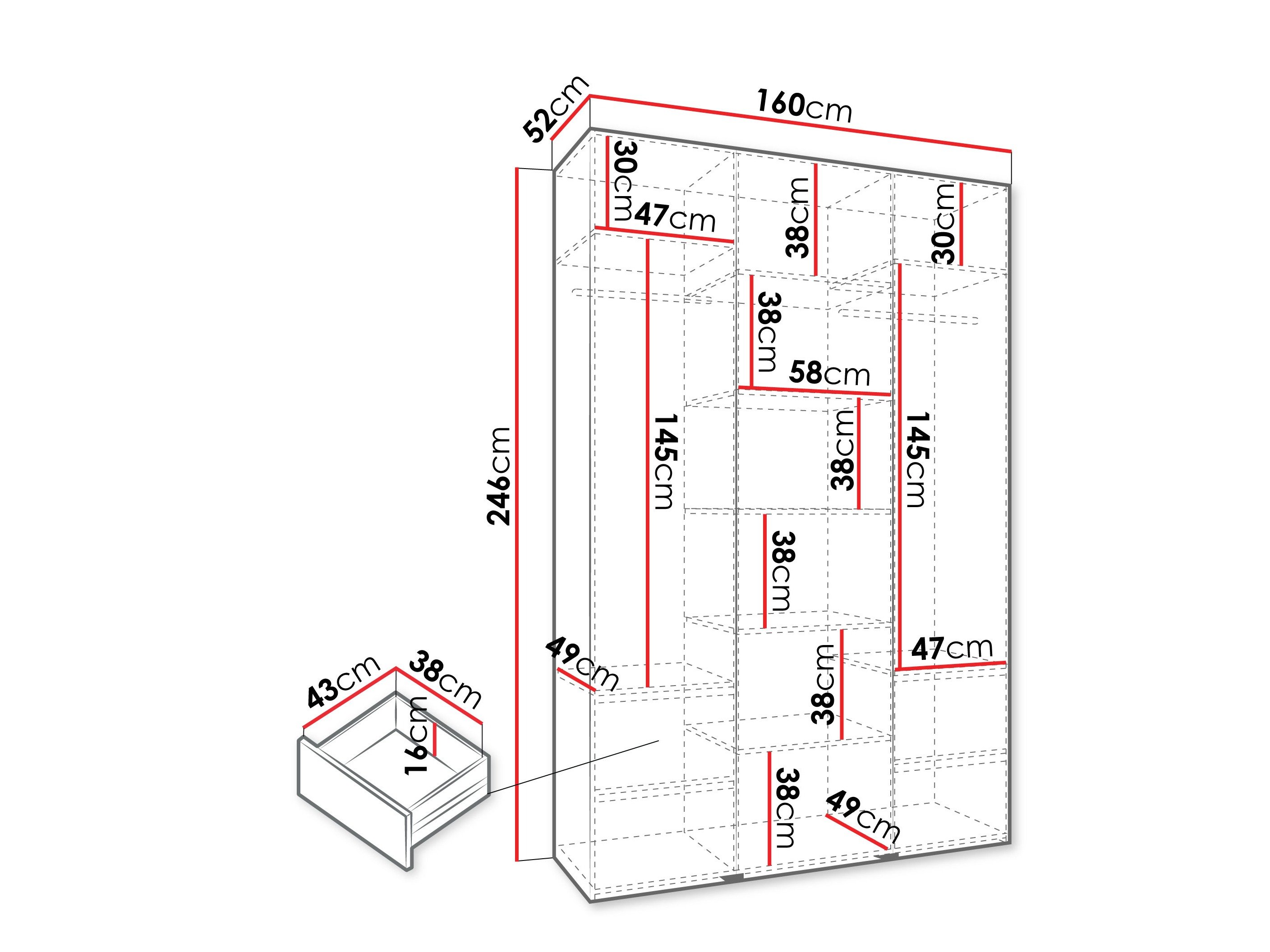 Armoire Hartford 544 (Cachemire)