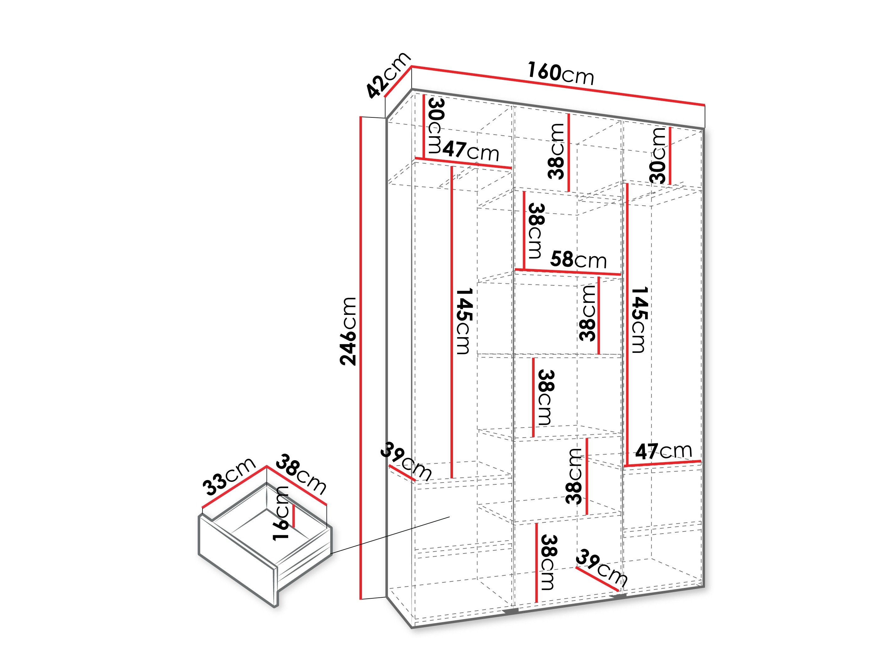 Armoire Hartford 544 (Cachemire)