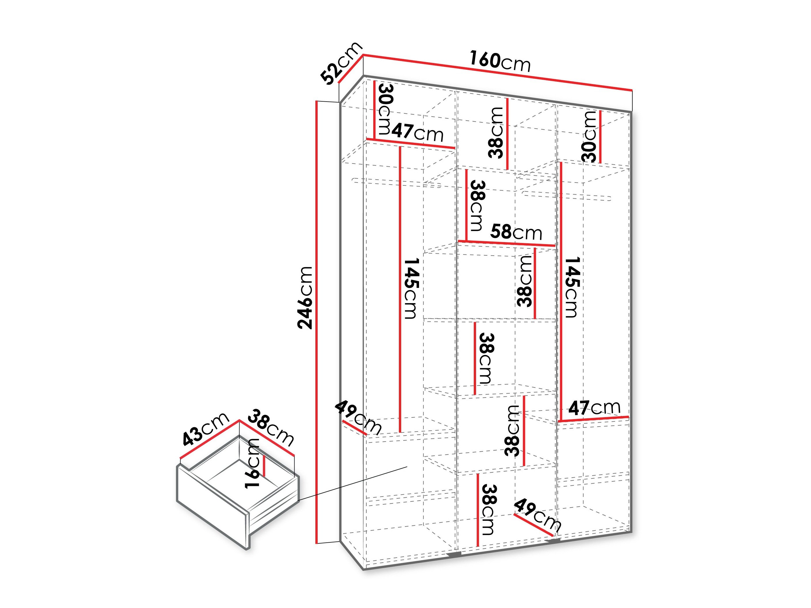 Armoire Hartford 544 (Cachemire)