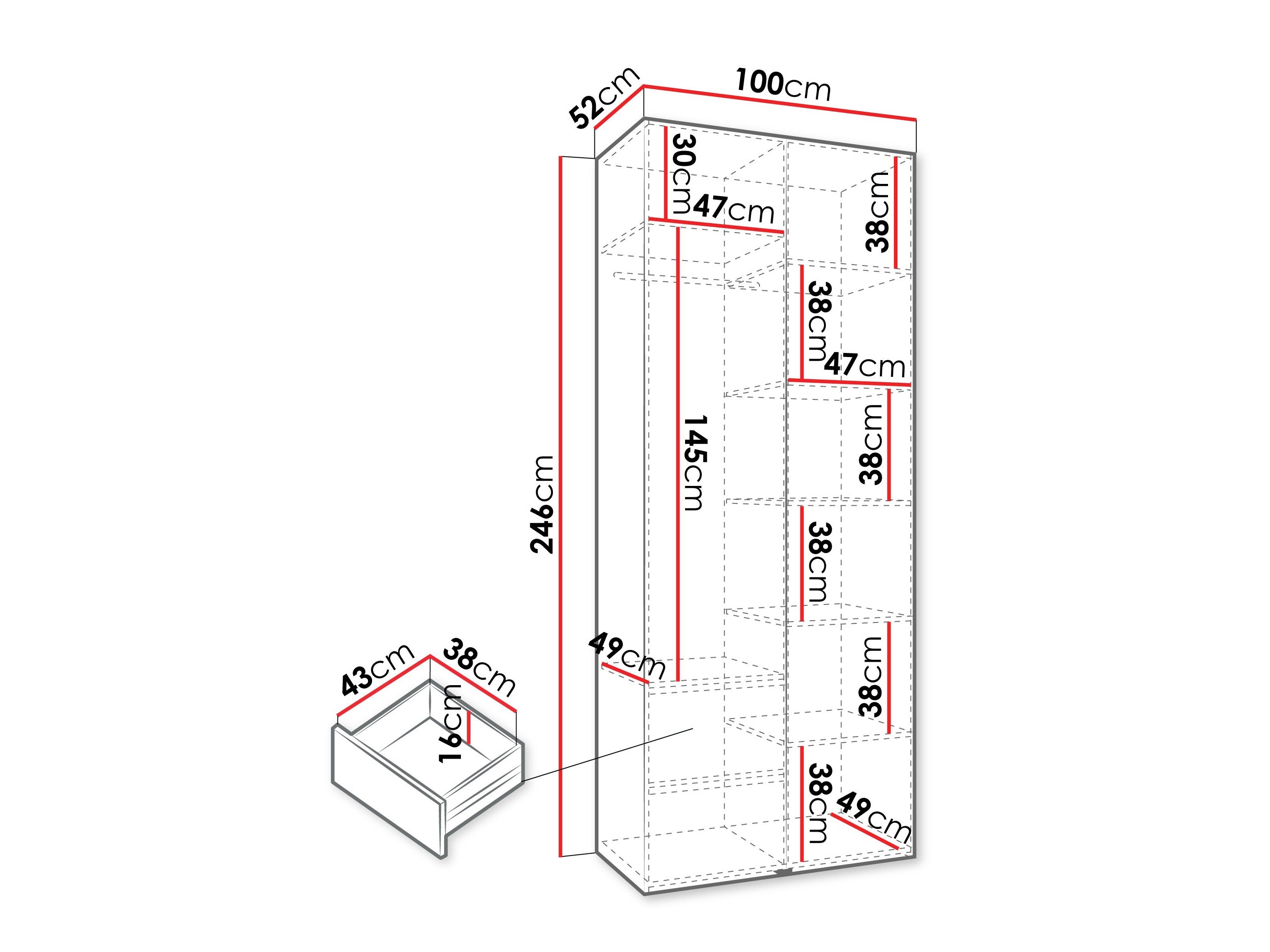 Armoire Hartford 562 (Blanc)