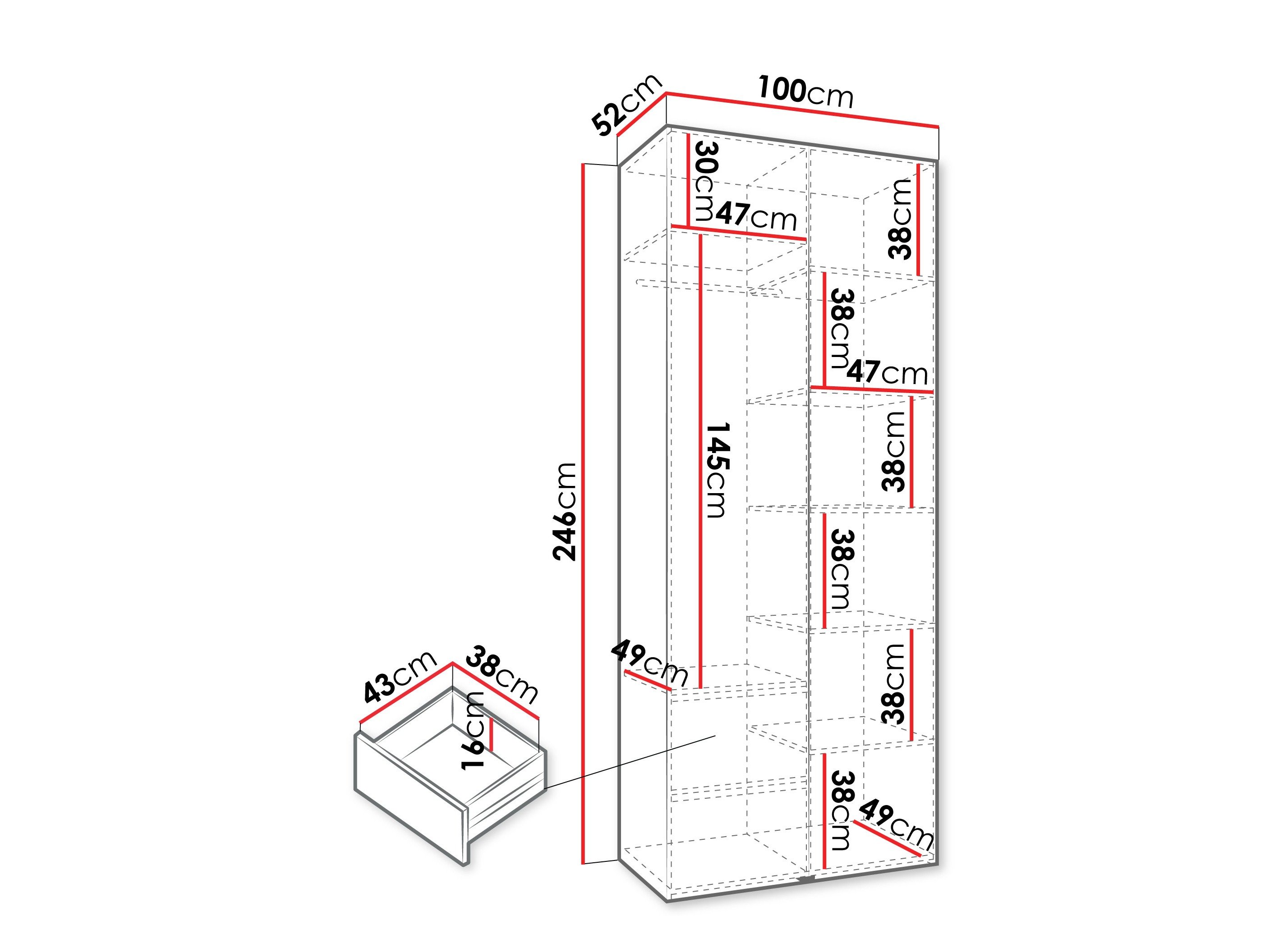Armoire Hartford 562 (Blanc)